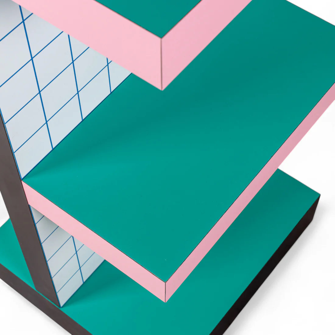 Regal SUPERSHELF BLUE GRID weiß mit Rosa und Grün