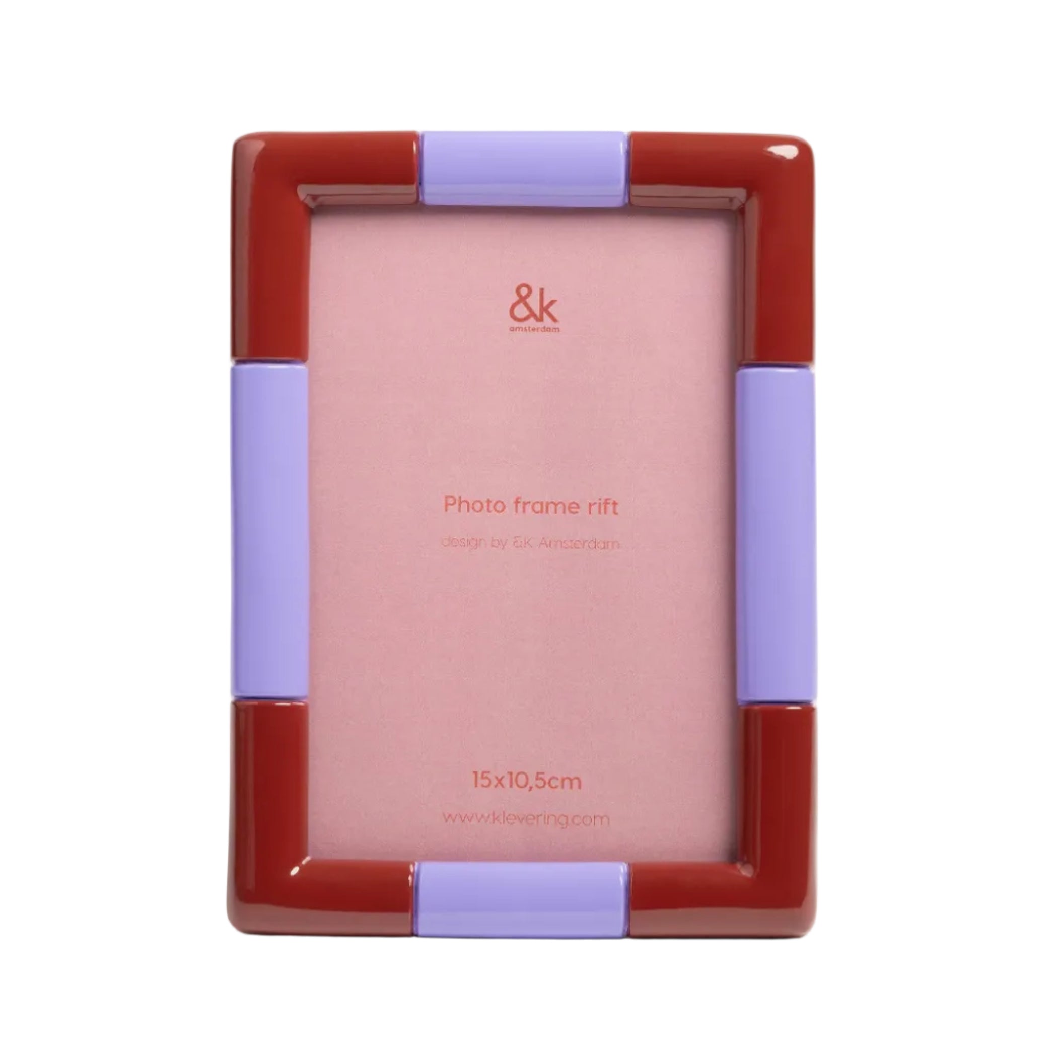 RIFT RECTANGLE photo frame burgundy with purple