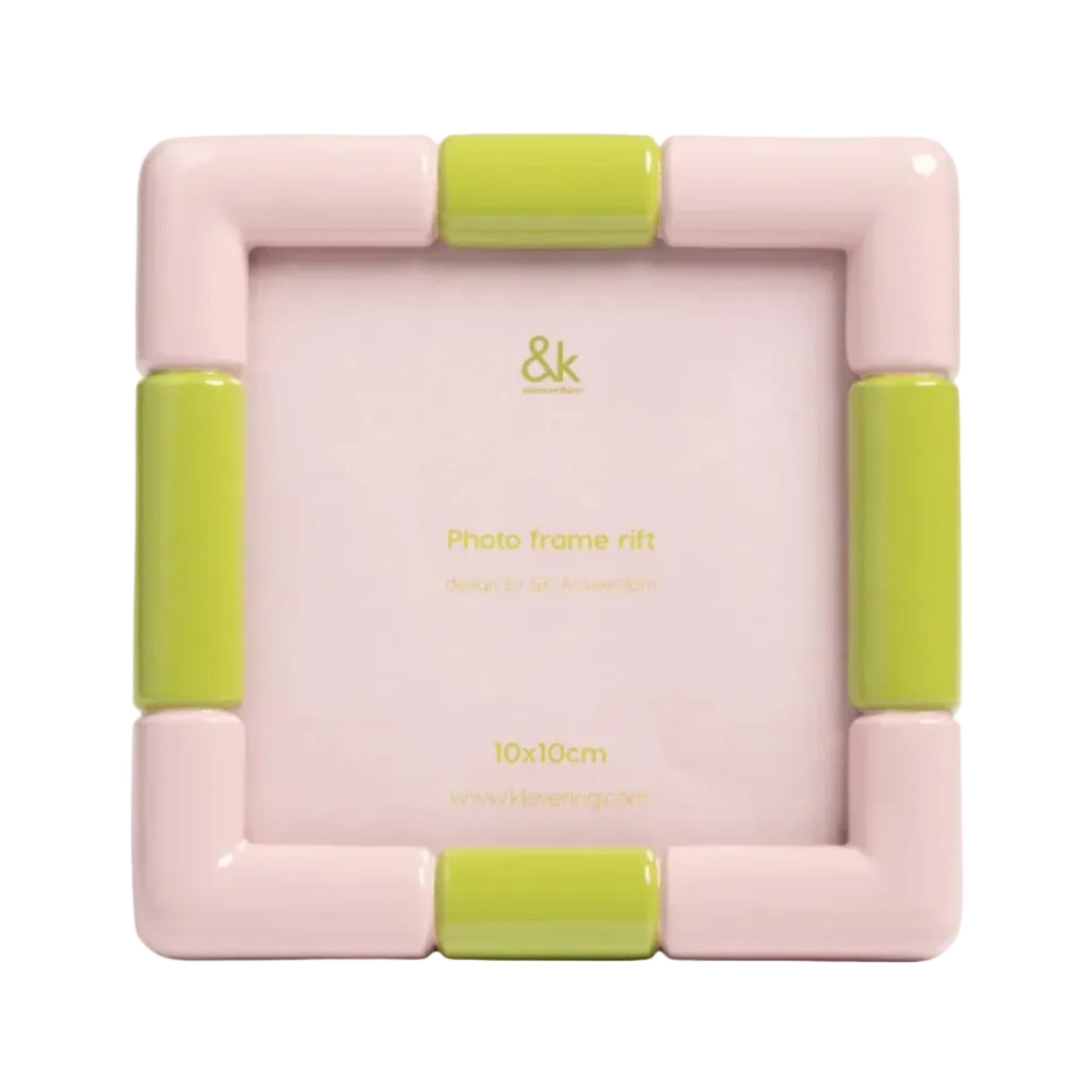 Fotolijst RIFT SQUARE roze met groen