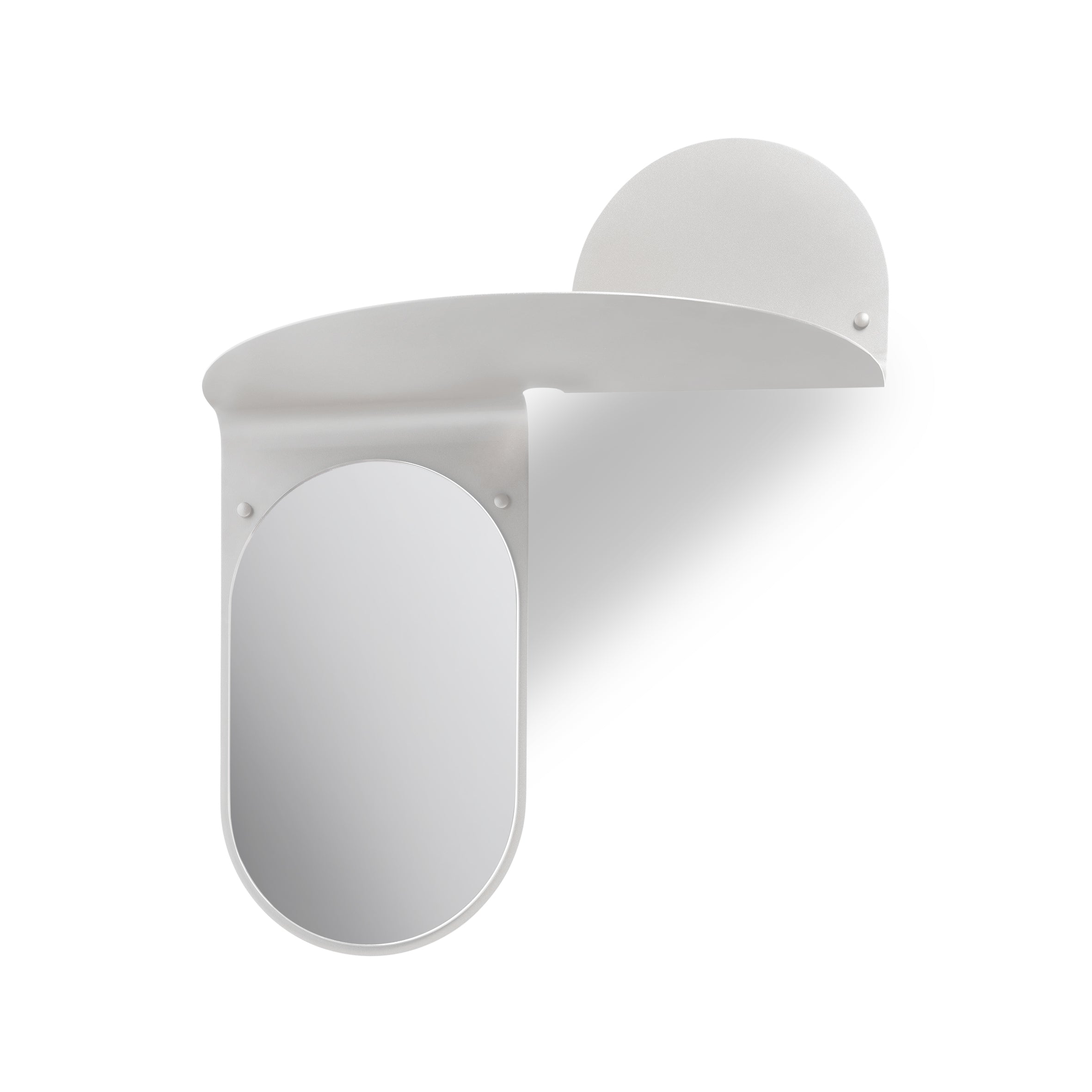 Wandspiegel mit Regal FLIP grau