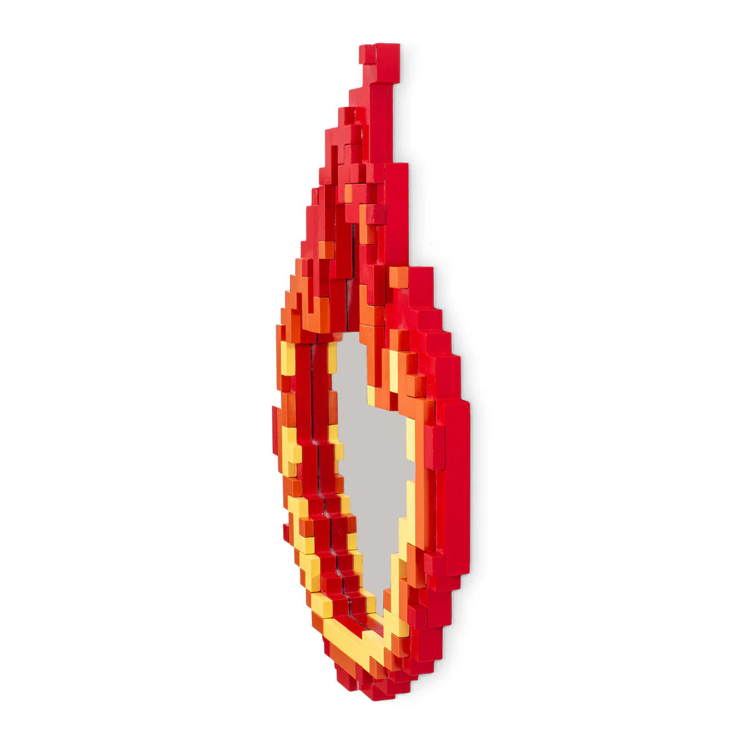 Pixel mirror - red flame