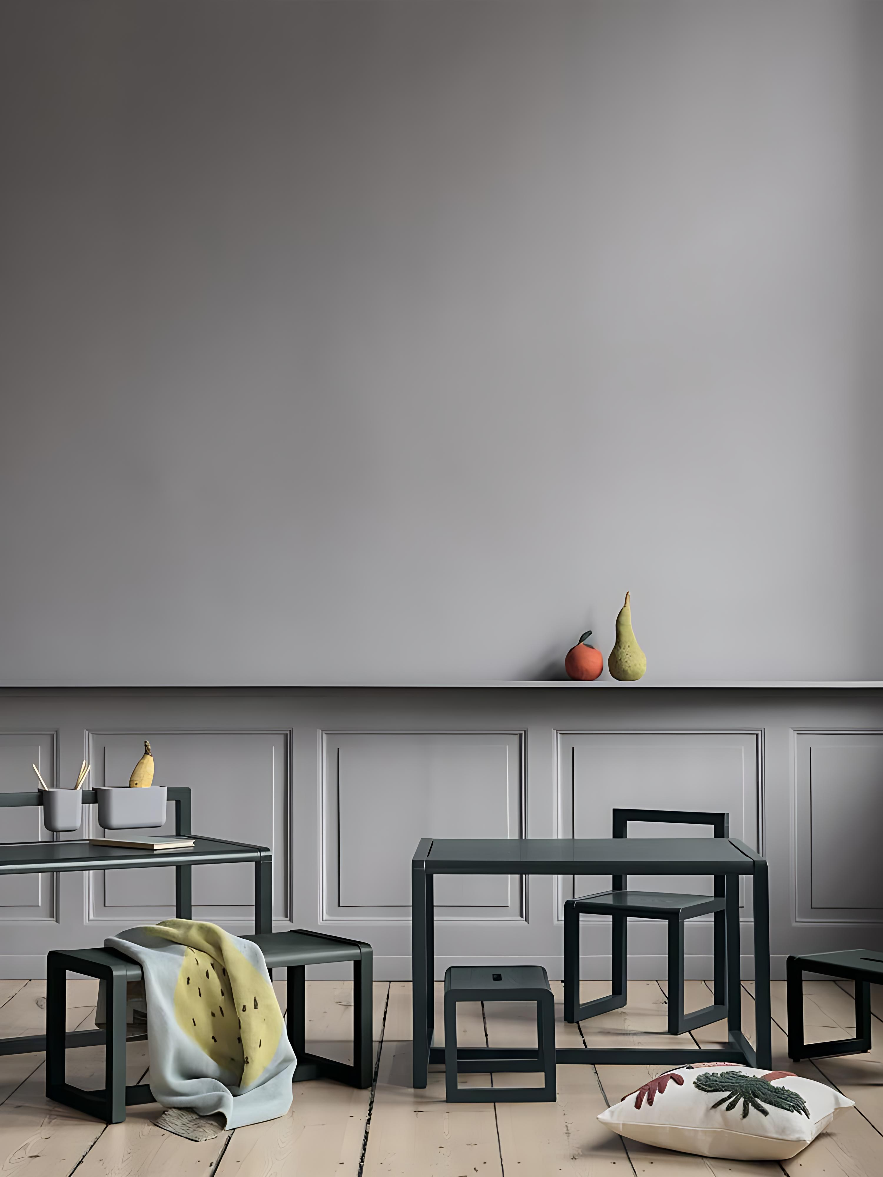 Ławka dziecięca LITTLE ARCHITECT ciemnoniebieski – jesion