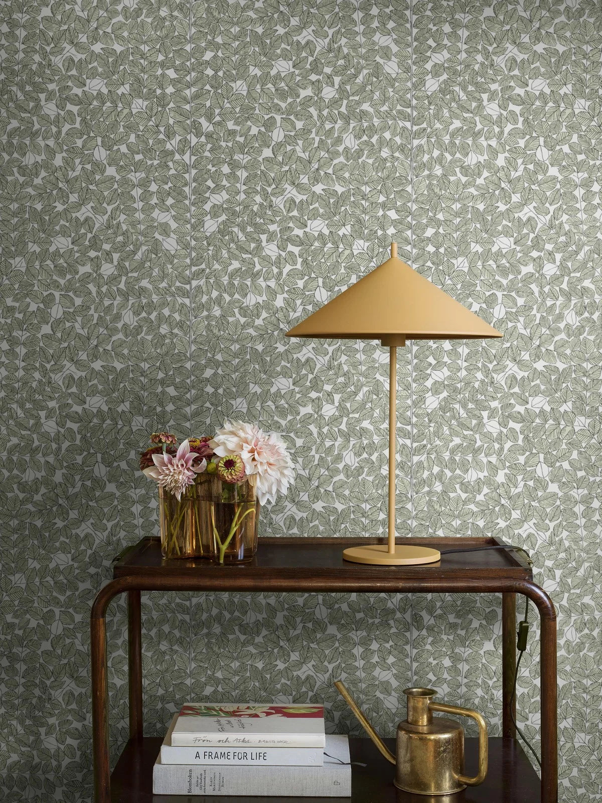 Behang met plantmotief bladeren ROMANS groen