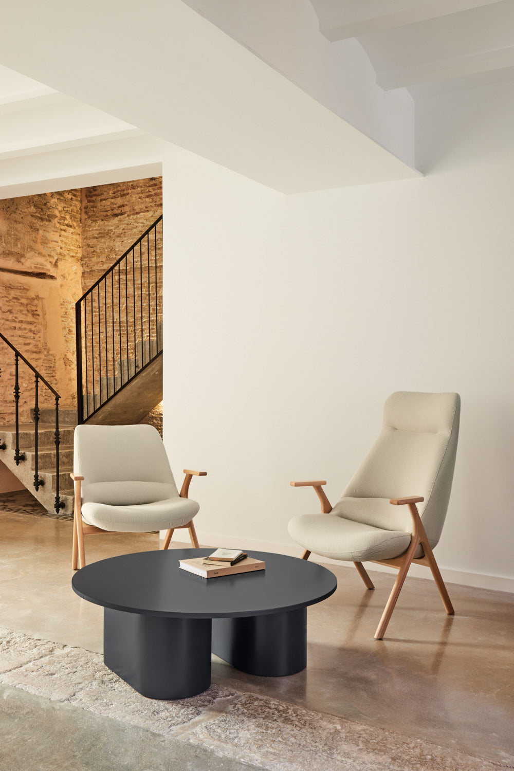 Ronde salontafel TOTEM antraciet