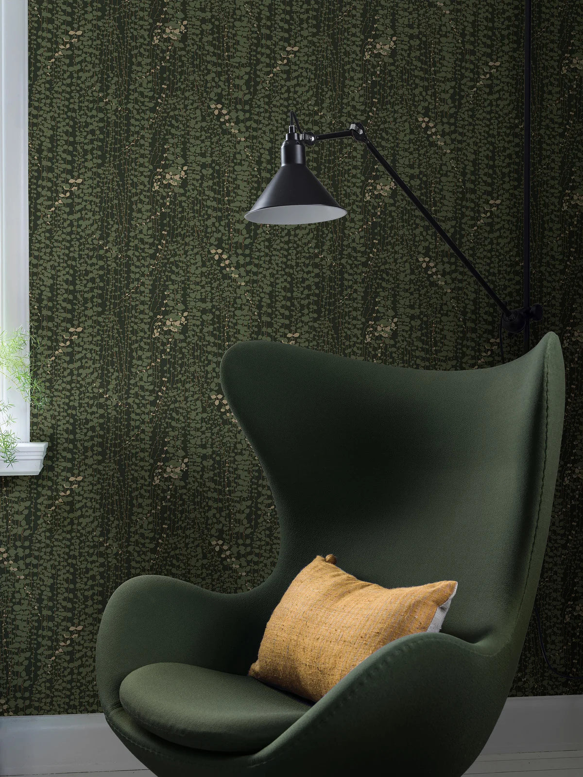 Behang met plantmotief RANKE groen