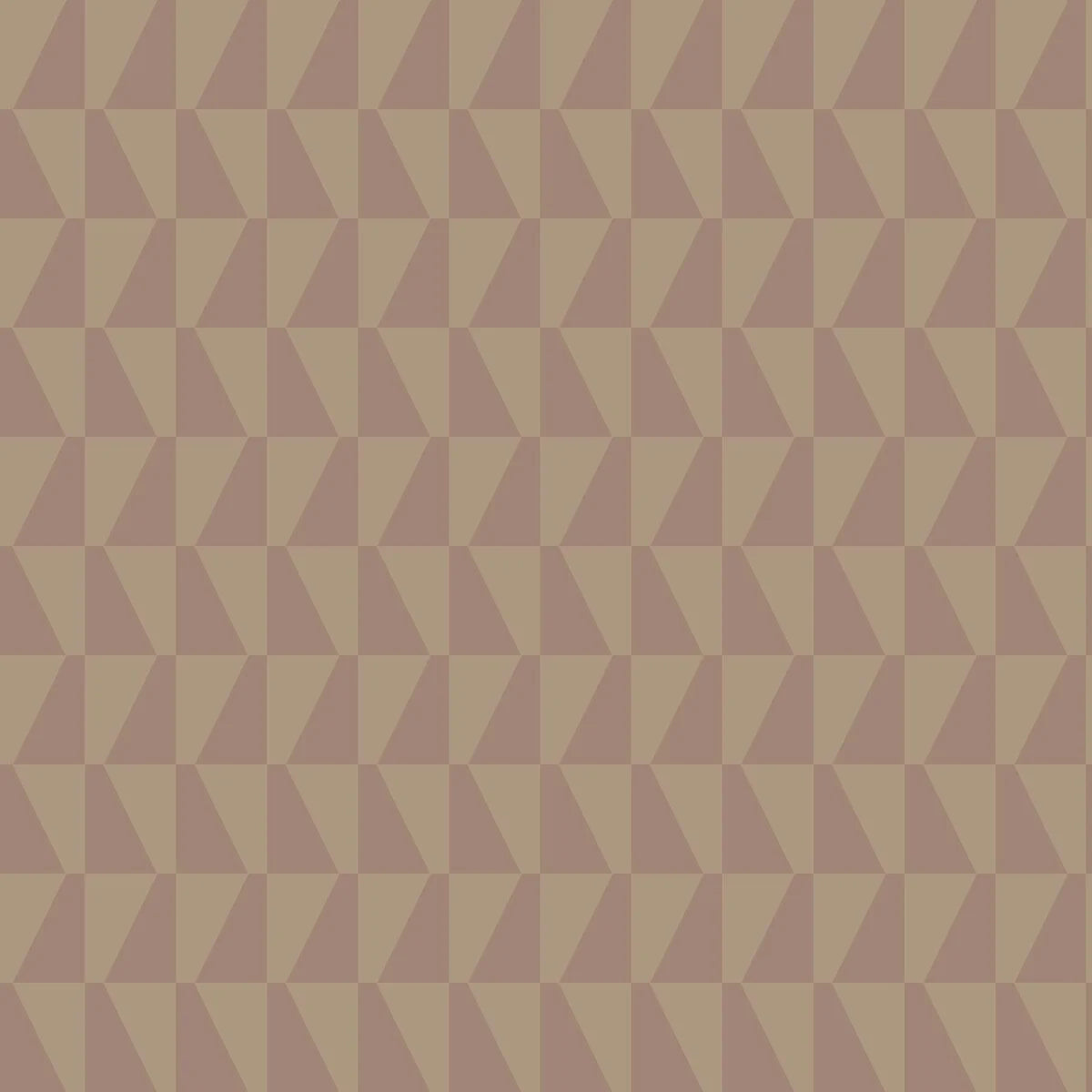 Non-woven paper wallpaper with geometric pattern TRAPEZ dirty pink with beige