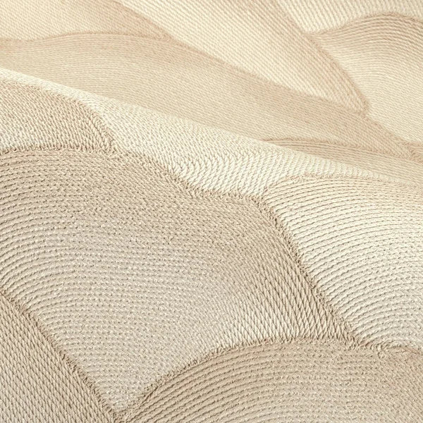 Textured wallpaper resembling fabric with an abstract wave pattern ONDULA sand