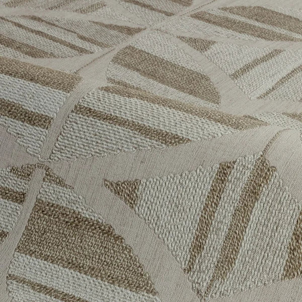 Strukturierte Tapete, die Stickerei mit geometrischem Muster FILANDRA khaki imitiert