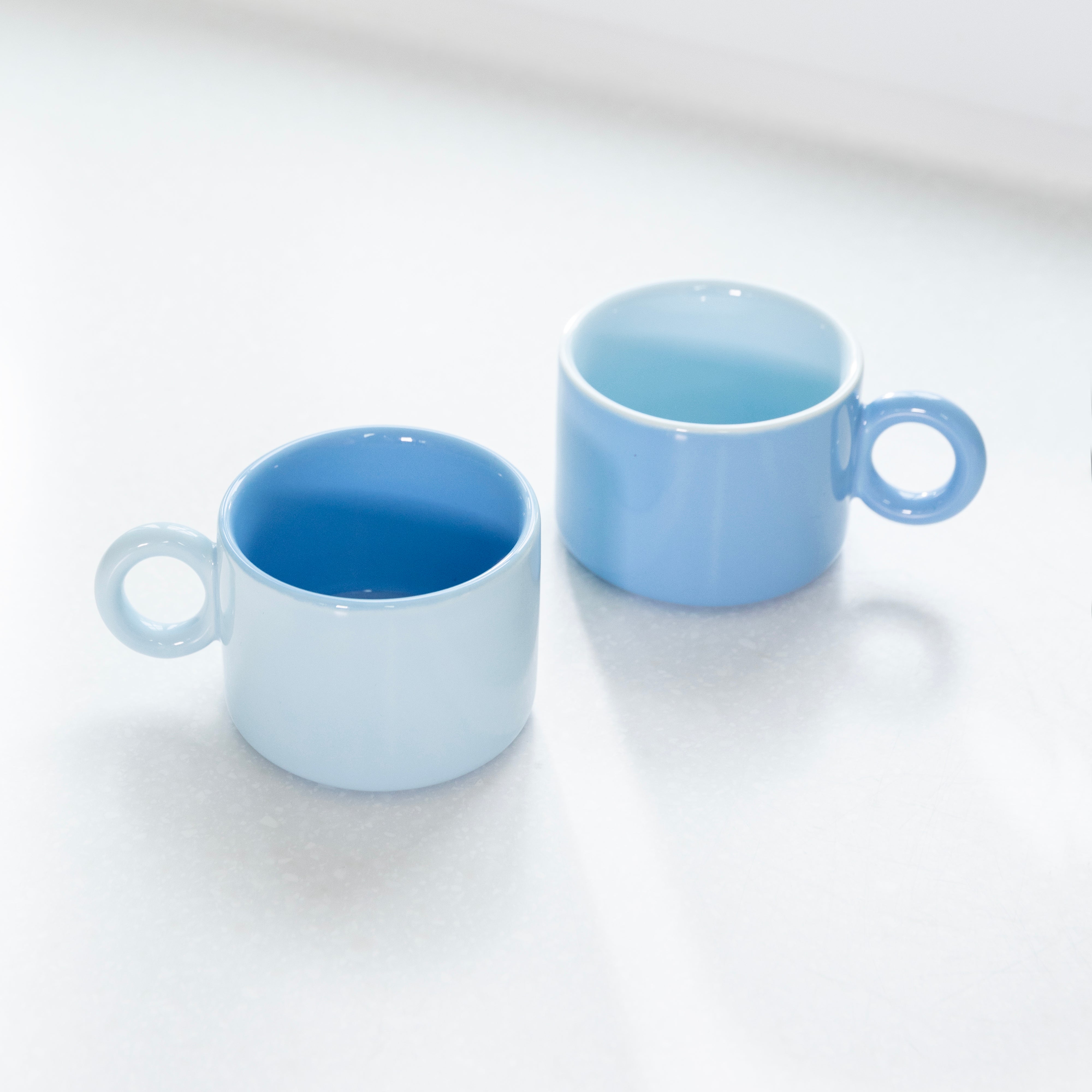 Set van CHIQUITO kopjes blauwe porselein