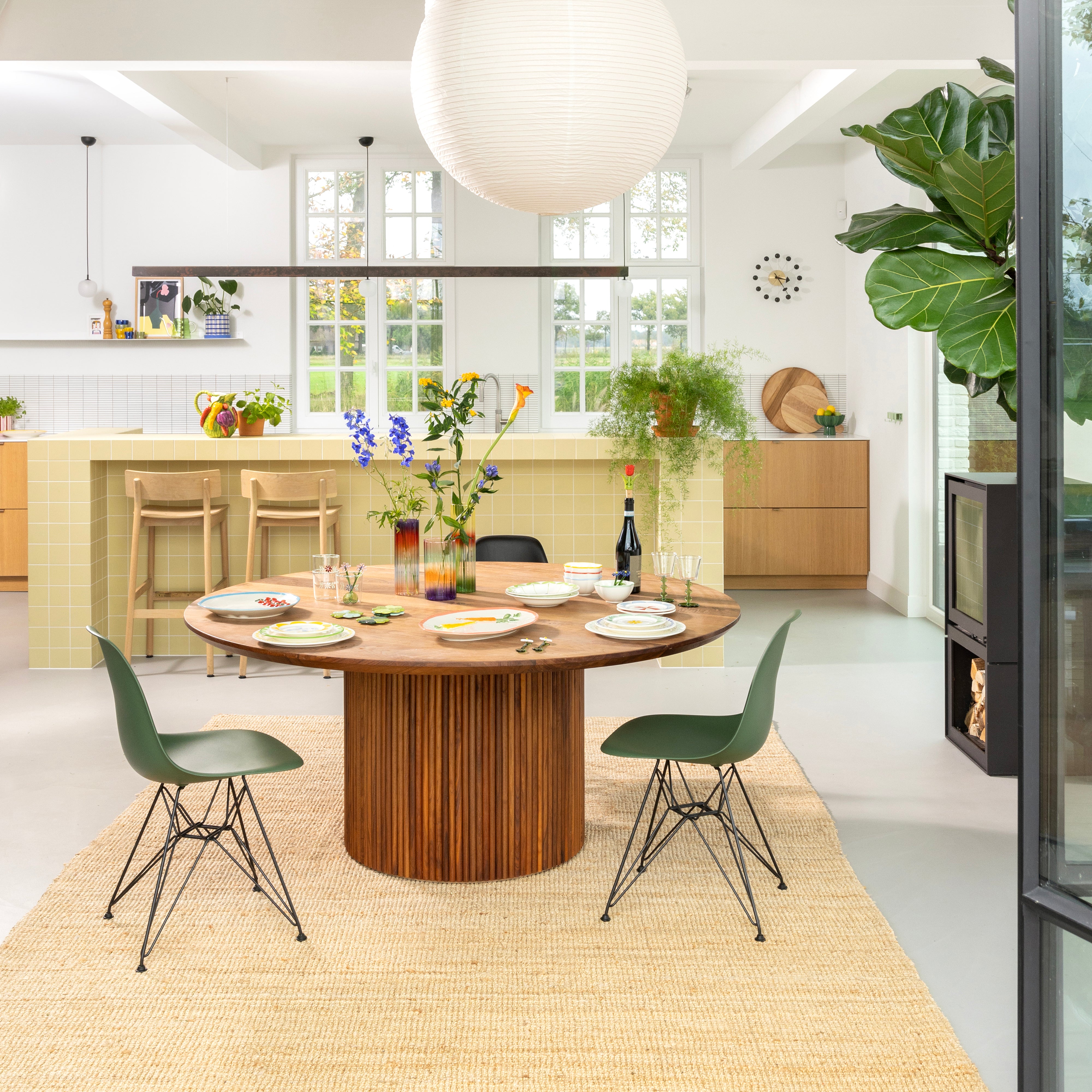 GRADIENT EVENING Vase in Purple-Orange Glass