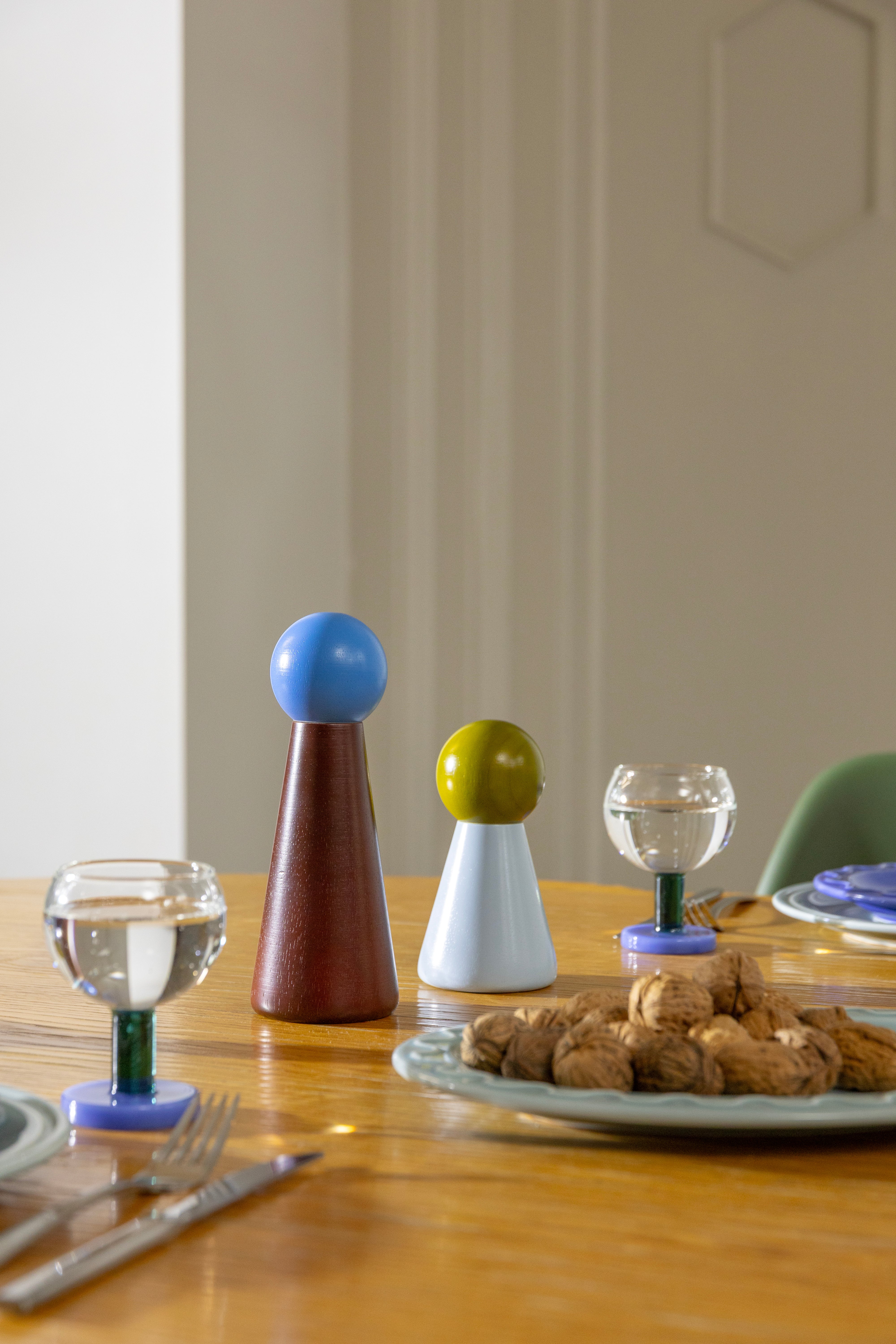 Kruidenmolen HALMA SMALL blauw met groen
