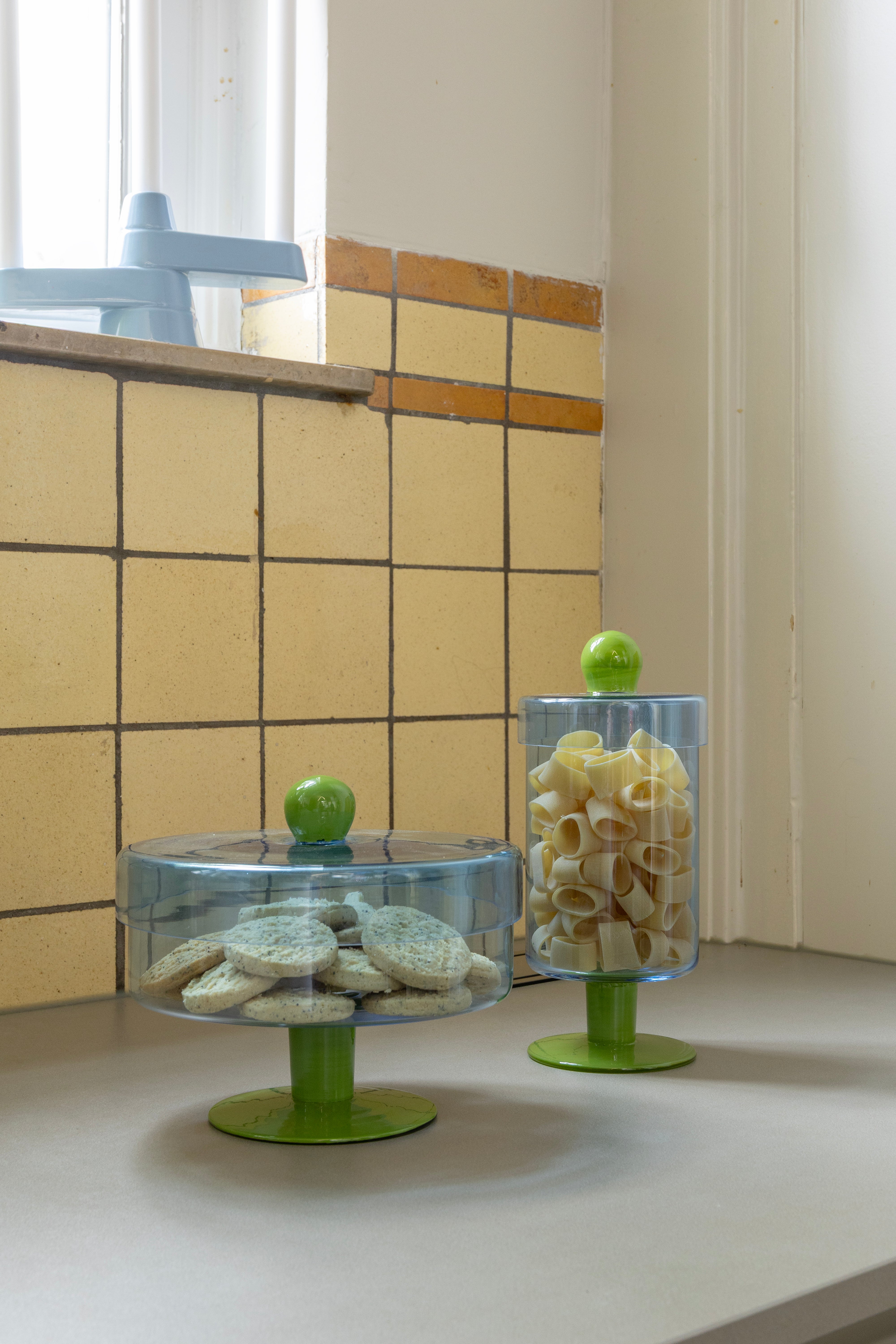 Duo Blue and Green Bowl with Lid