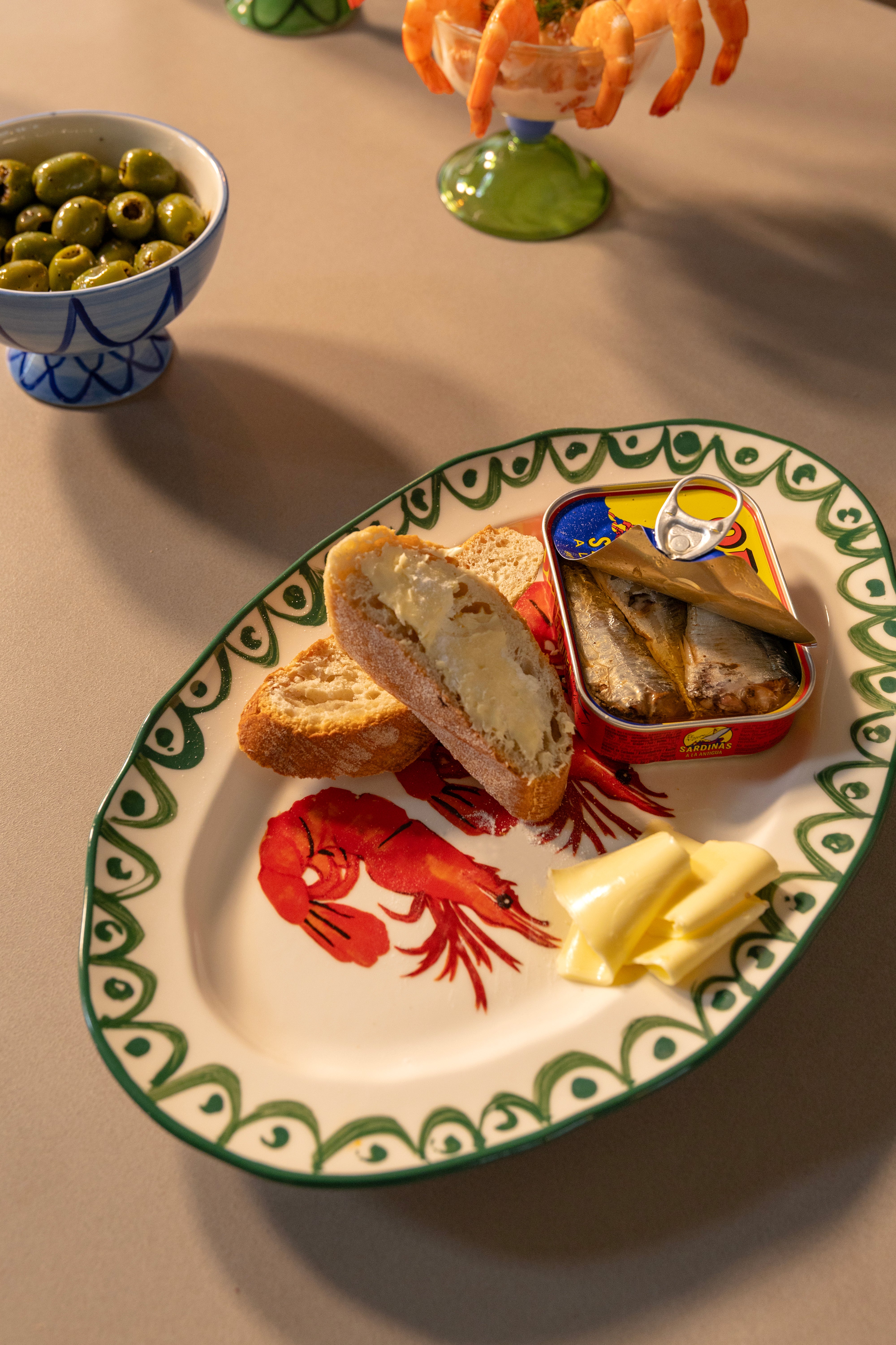 SIRENE SHRIMP porcelain platter