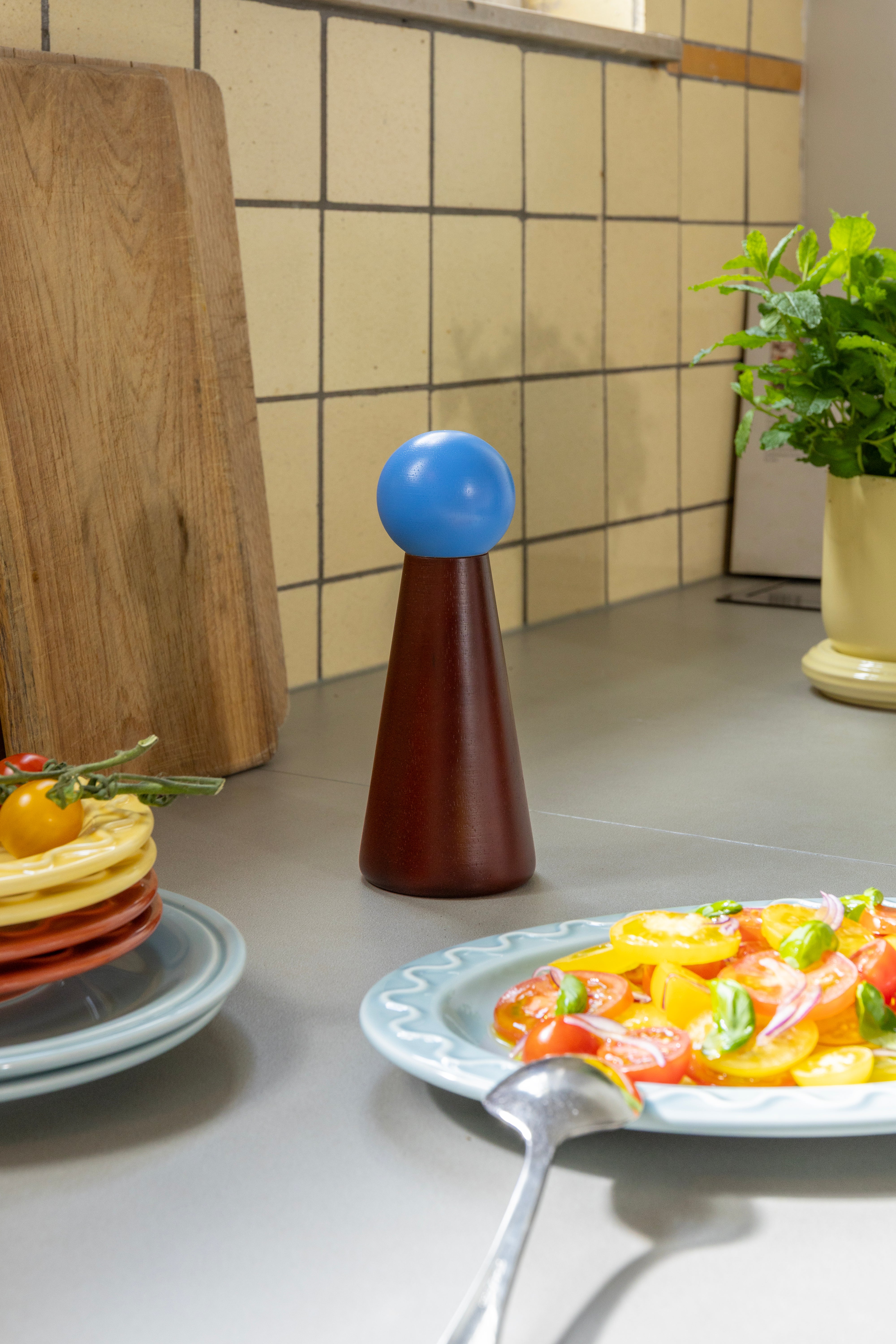 Kruidenmolen HALMA LARGE bordeaux met blauw