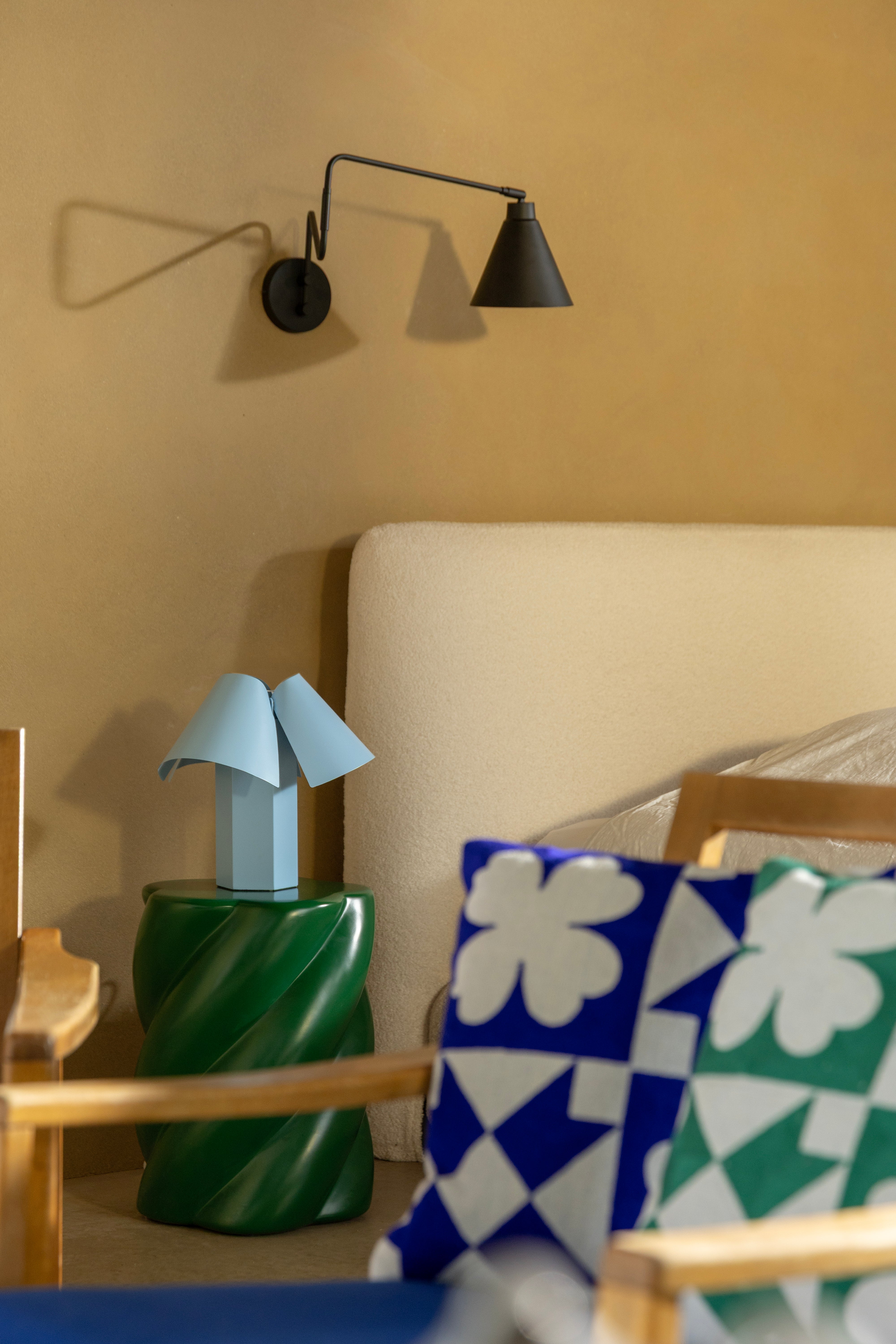 Quilted Pillowcase Blue with White