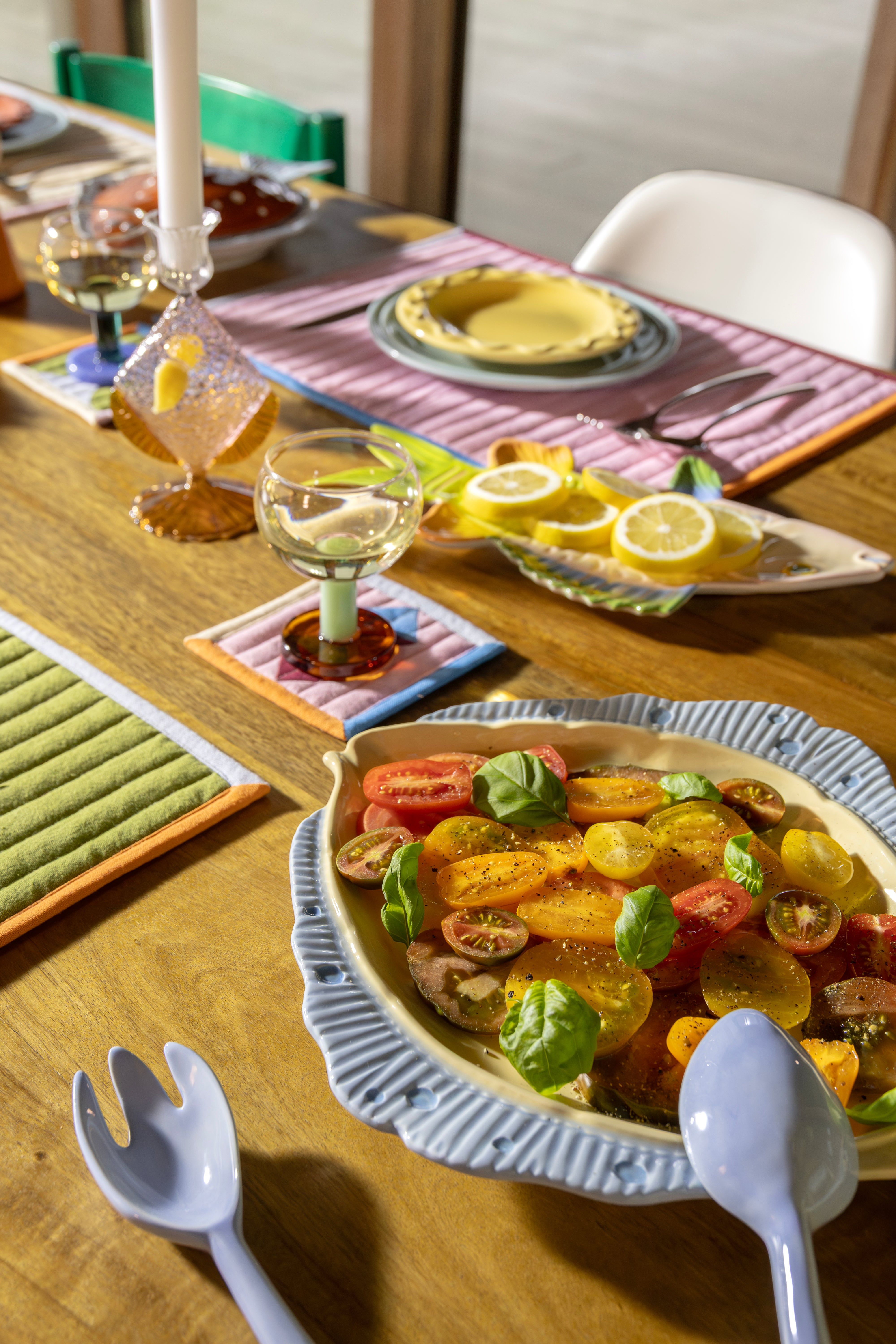 Servierteller PLAICE gelb mit blau