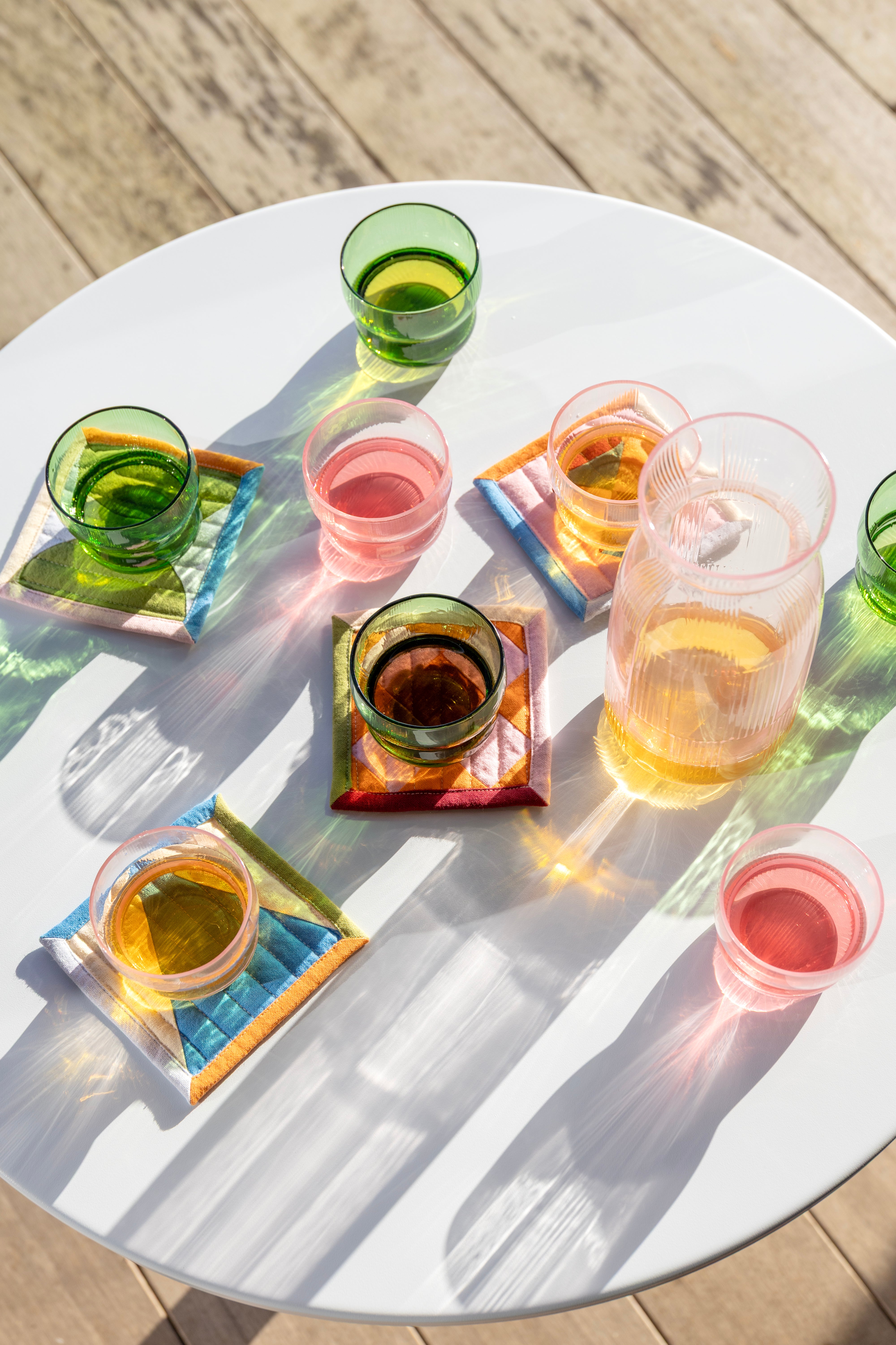 Karaf CIRCUS roze glas