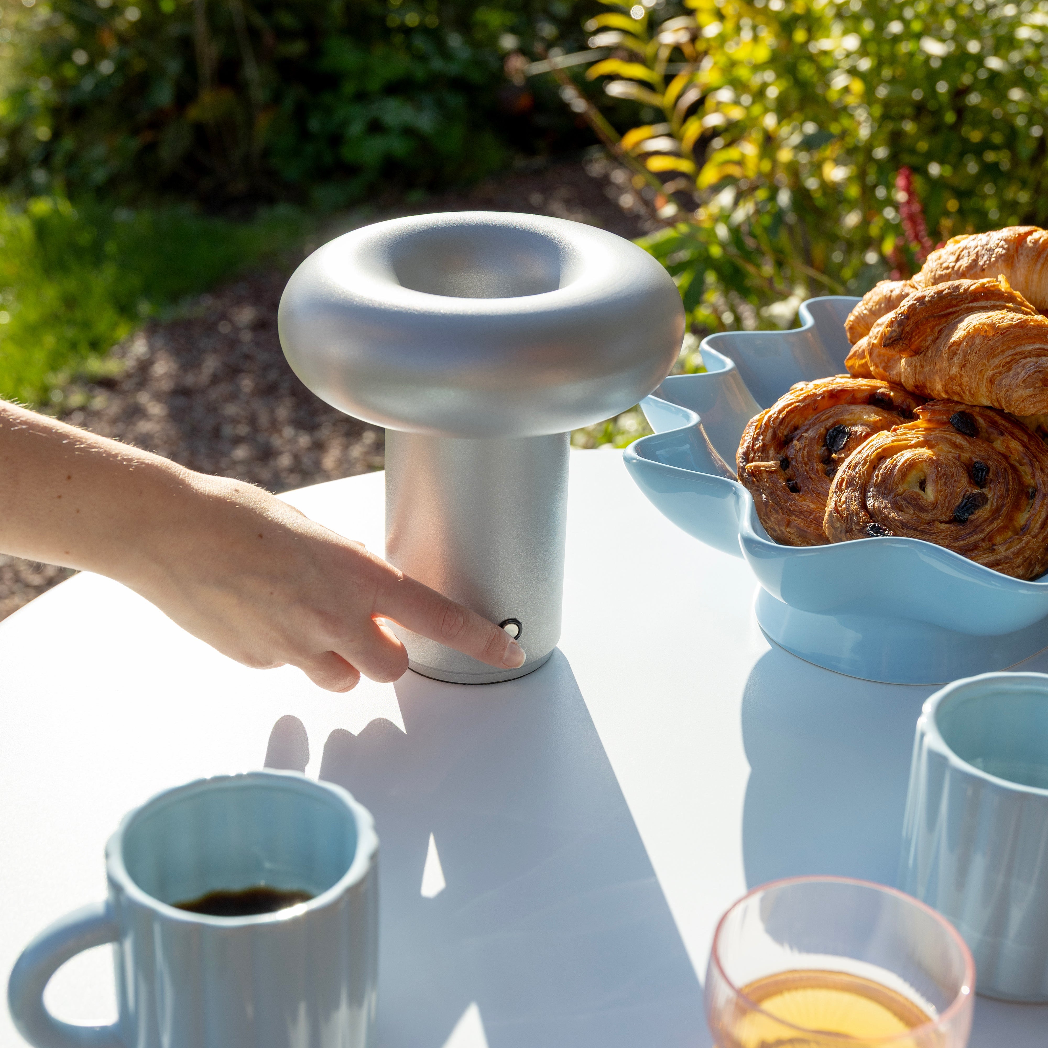 Ovale schaal SUN blauw