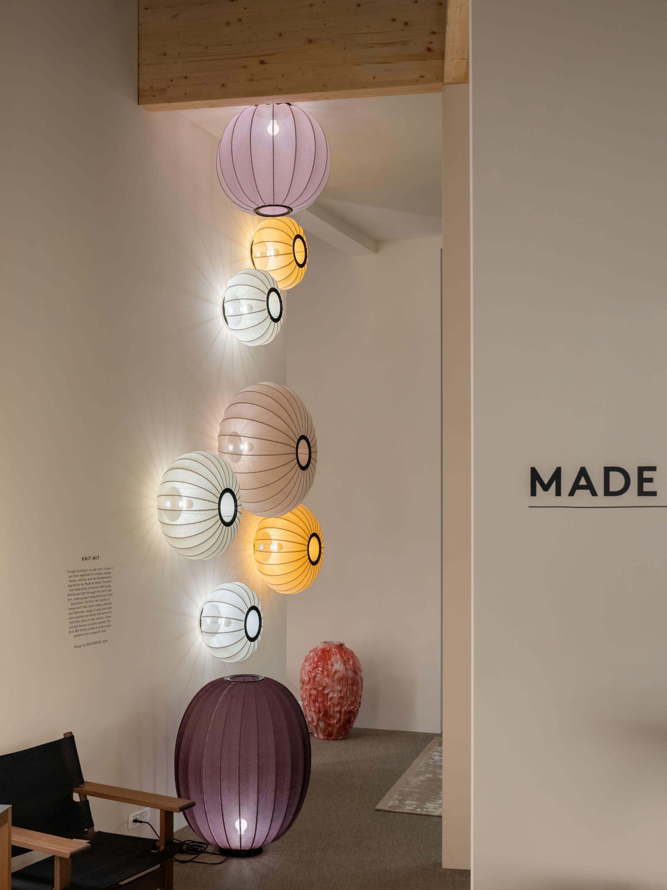 Hoge vloerlamp KNIT-WIT LEVEL blauw