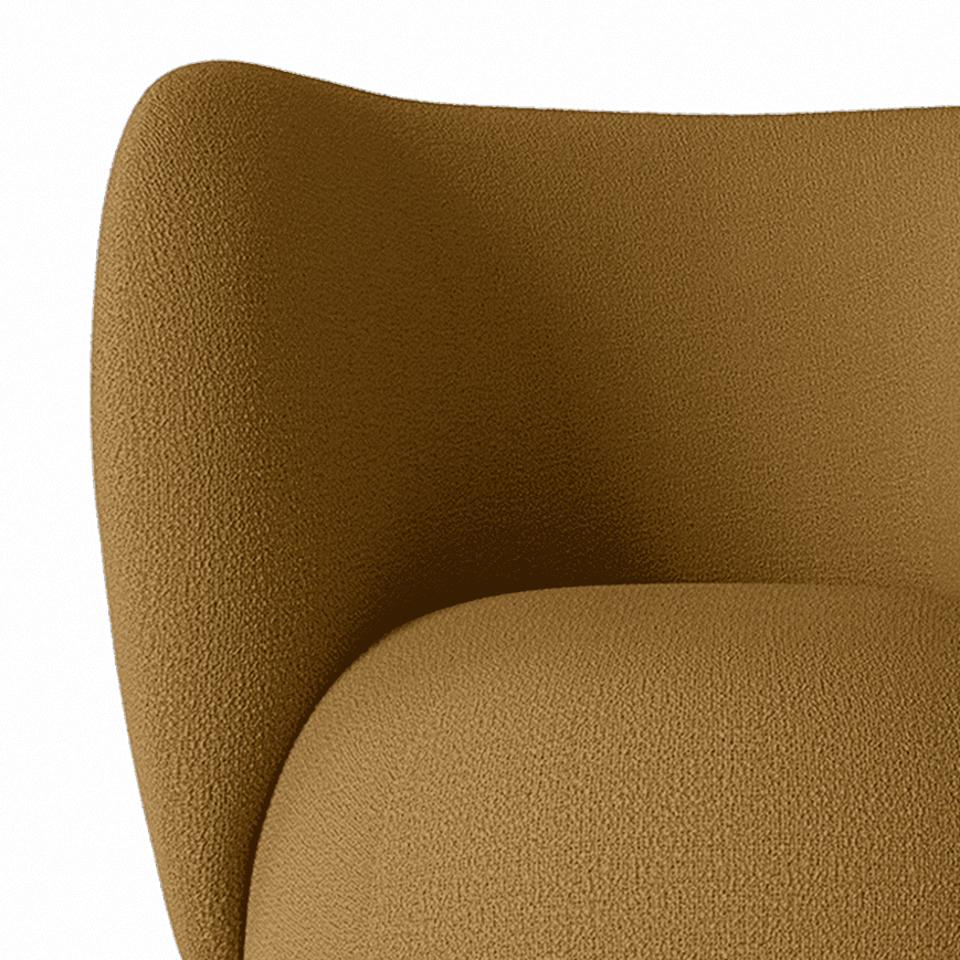 Fauteuil RICO LOUNGE Wol Boucle karamel