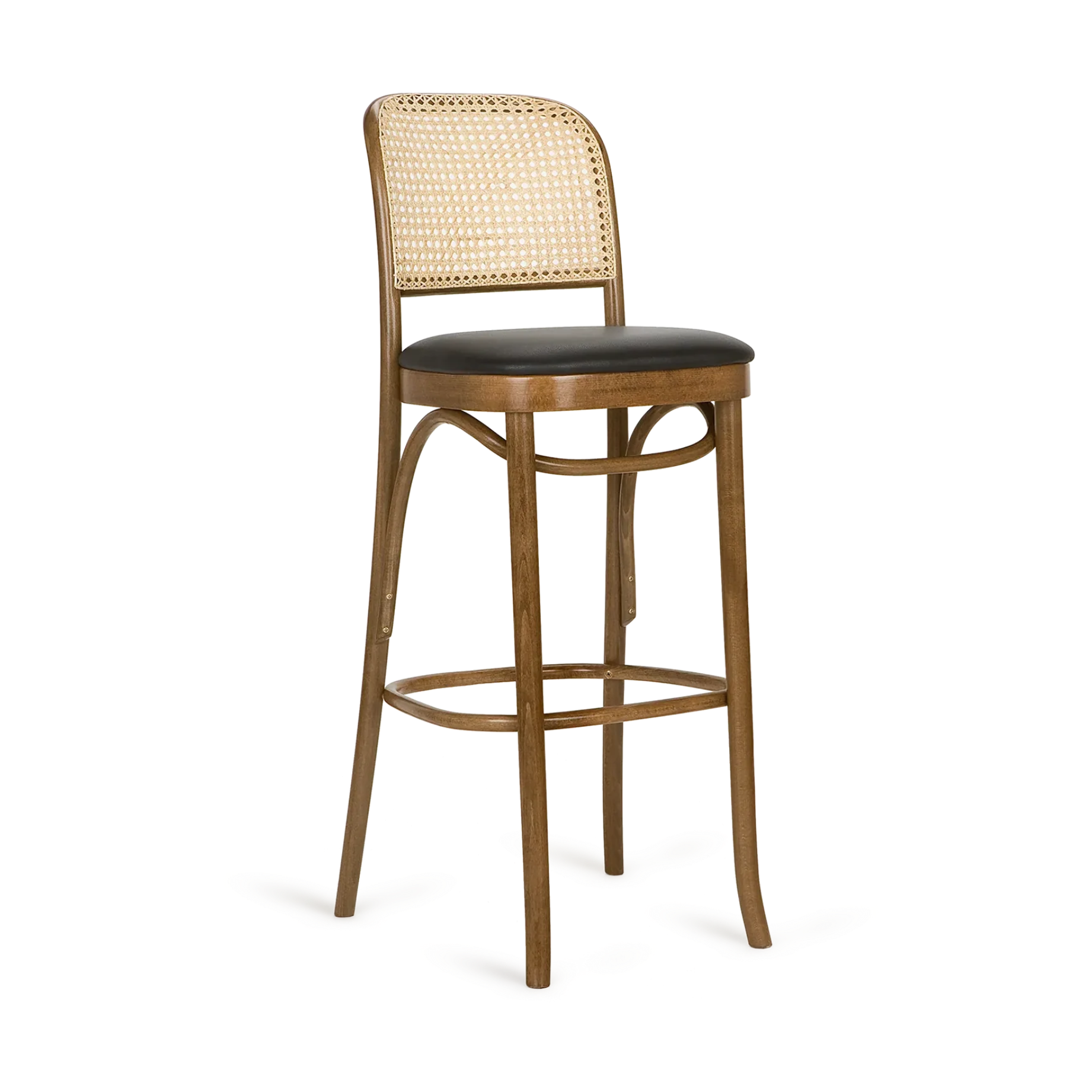 Hocker CLASSIC H-8111, gestoffeerd met een beukenhouten basis