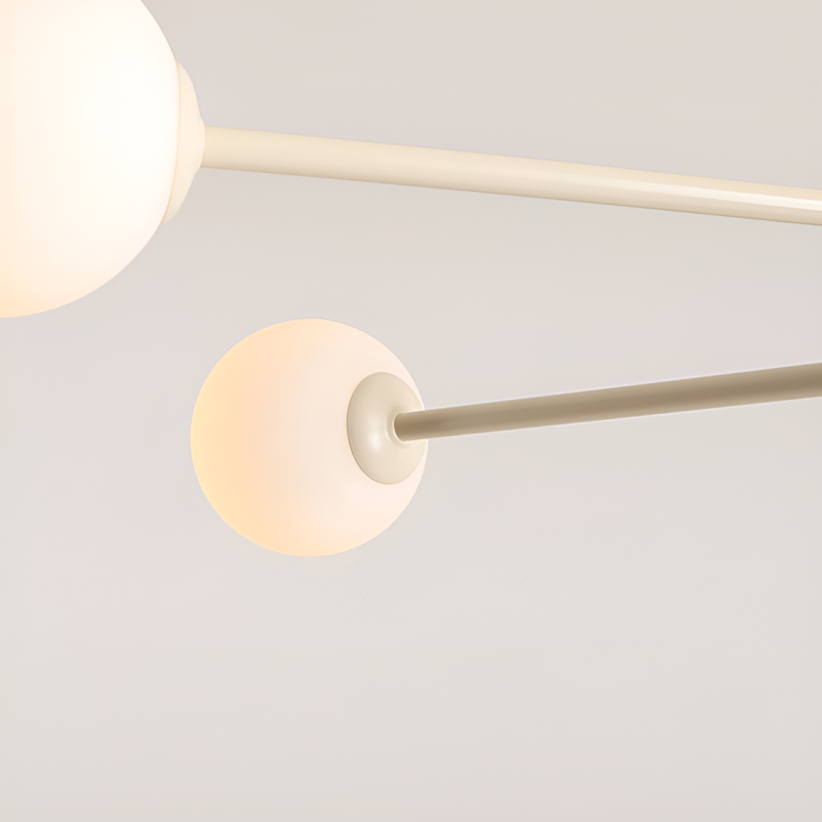 Four-point ceiling lamp PINNE QUATRO cream