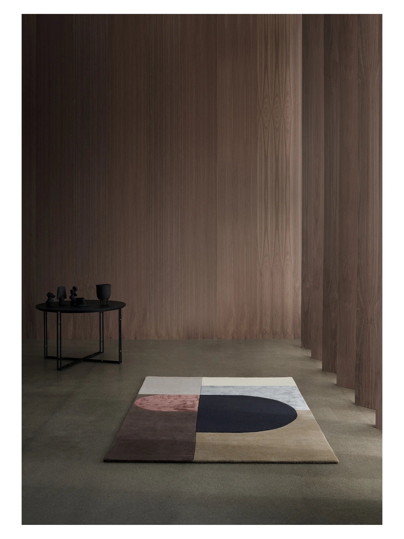 VILJA Vloerkleed - GROEN beige met groen