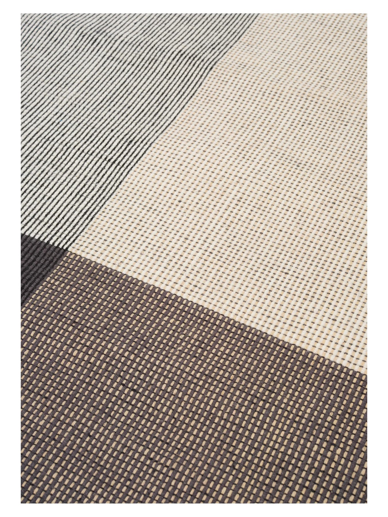 Vloerkleed BOLOGNA - GRIS zwart met beige