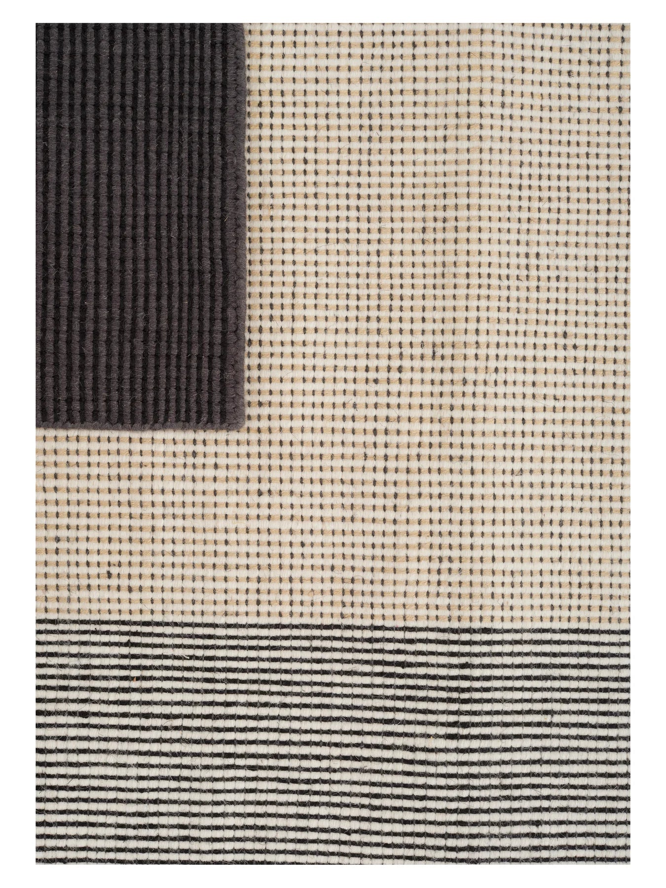 Vloerkleed BOLOGNA - GRIS zwart met beige