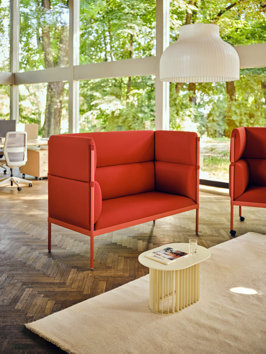 ROLL houten salontafel met metalen basis