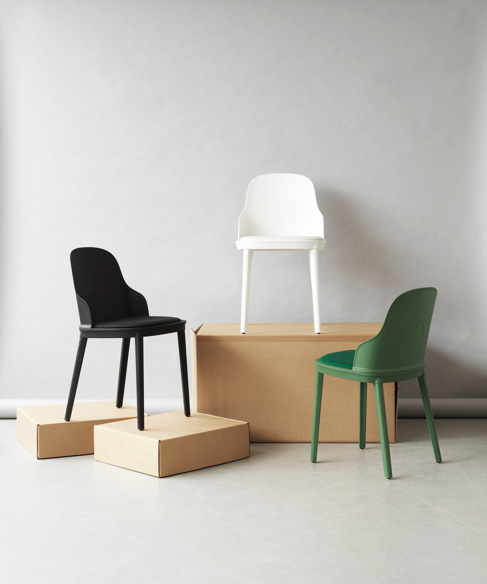 Stoel ALLEZ PP groen met Main Line Flax bekleding