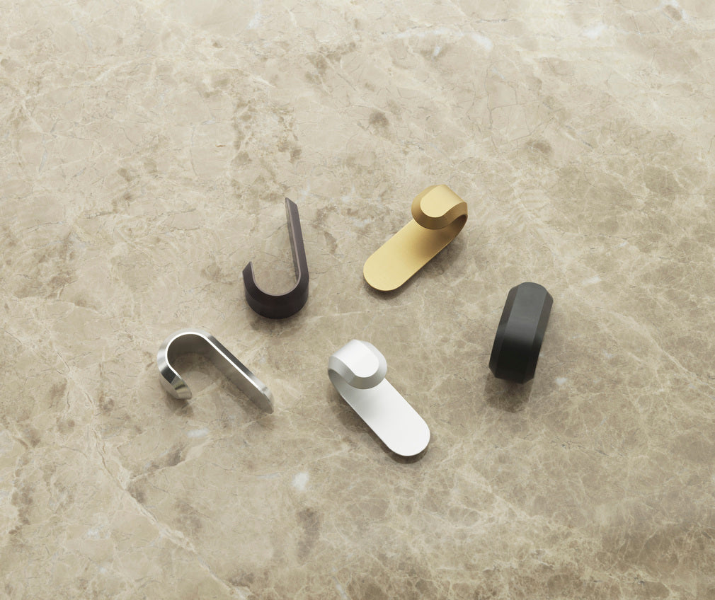 Set haken CURVE mat bruin