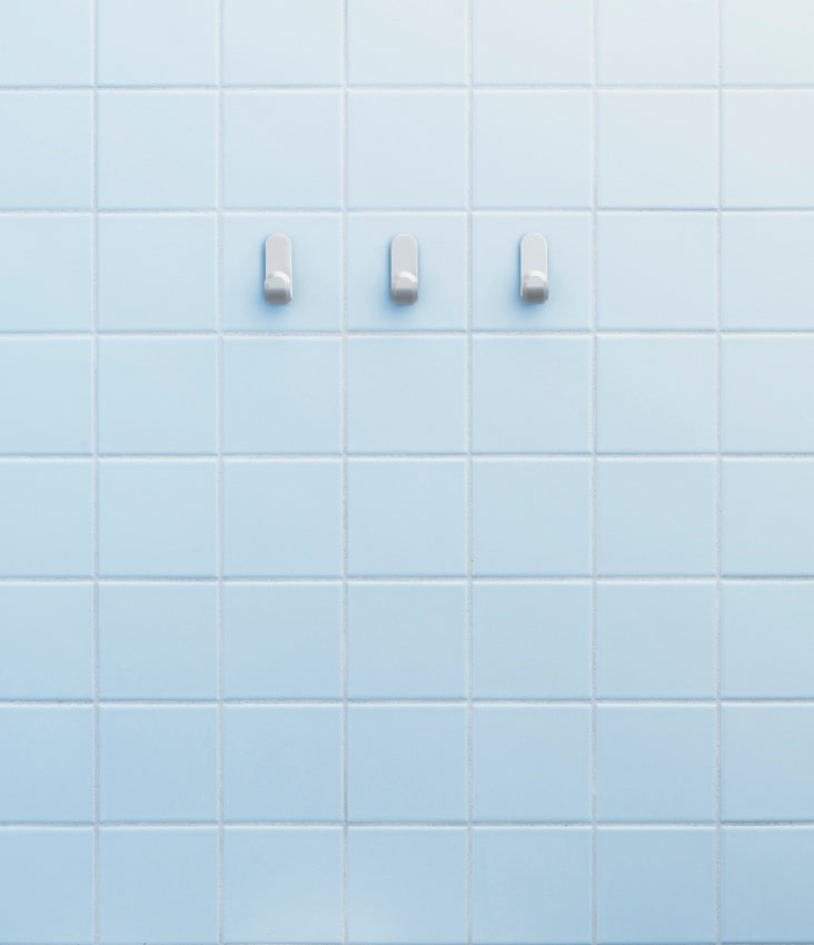 Set van CURVE haken mat zilver