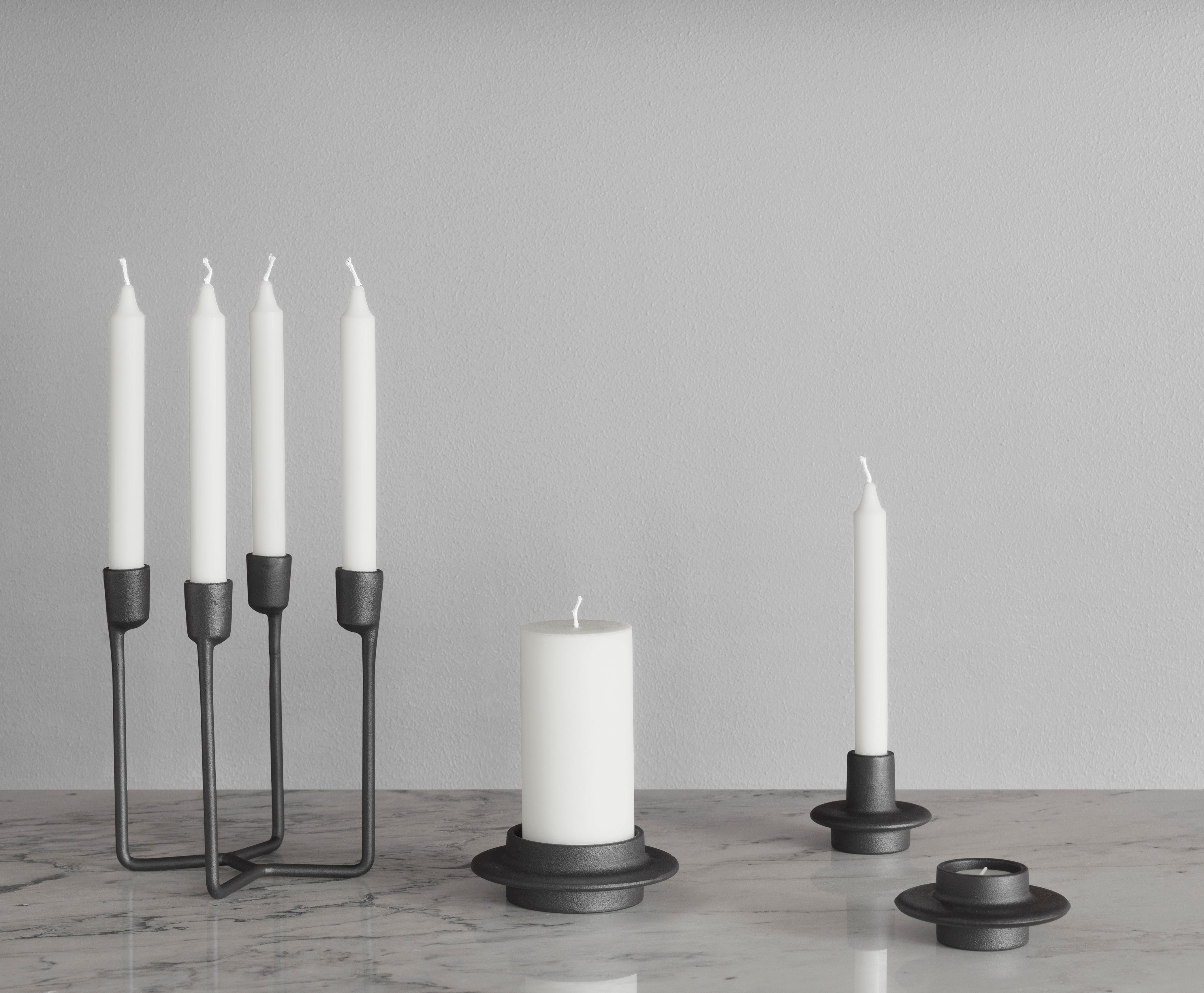 Kaarsenhouder HEIMA BLOCK CANDLE zwart gietijzer