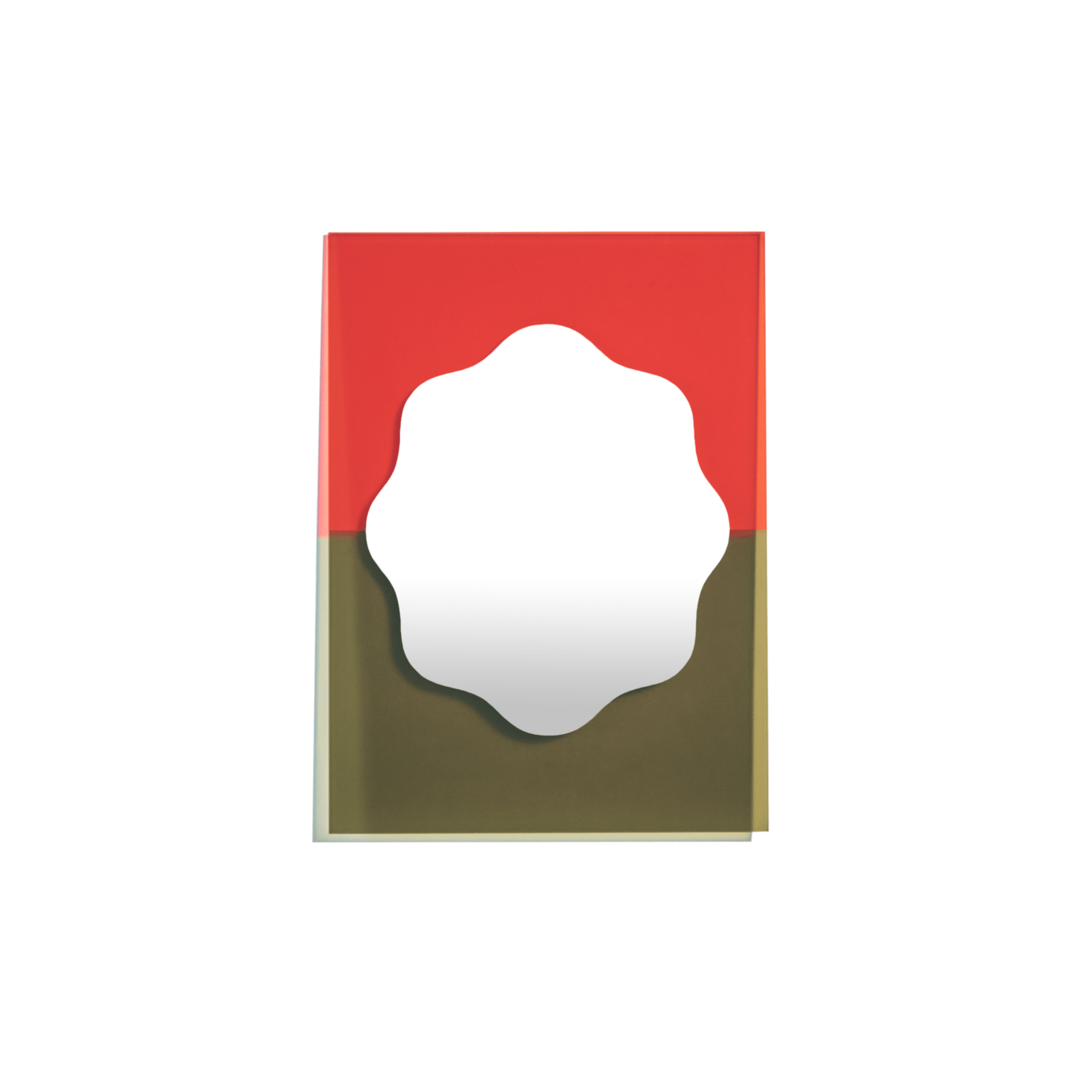 WANDER wandspiegel groen met rood