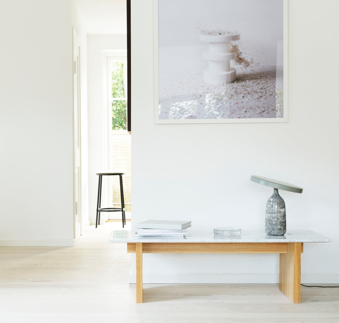 Solid dark brown coffee table