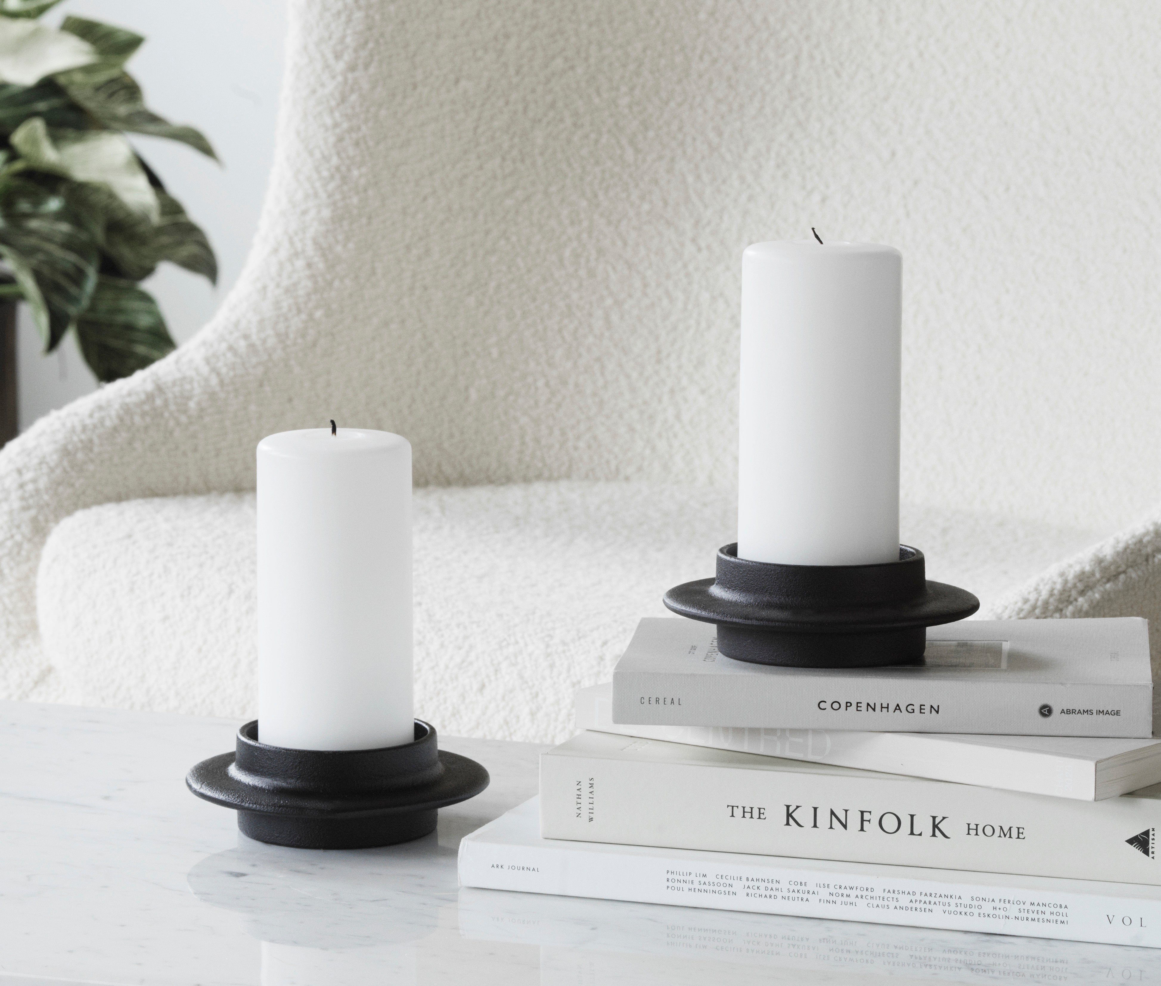 Kaarsenhouder HEIMA BLOCK CANDLE zwart gietijzer