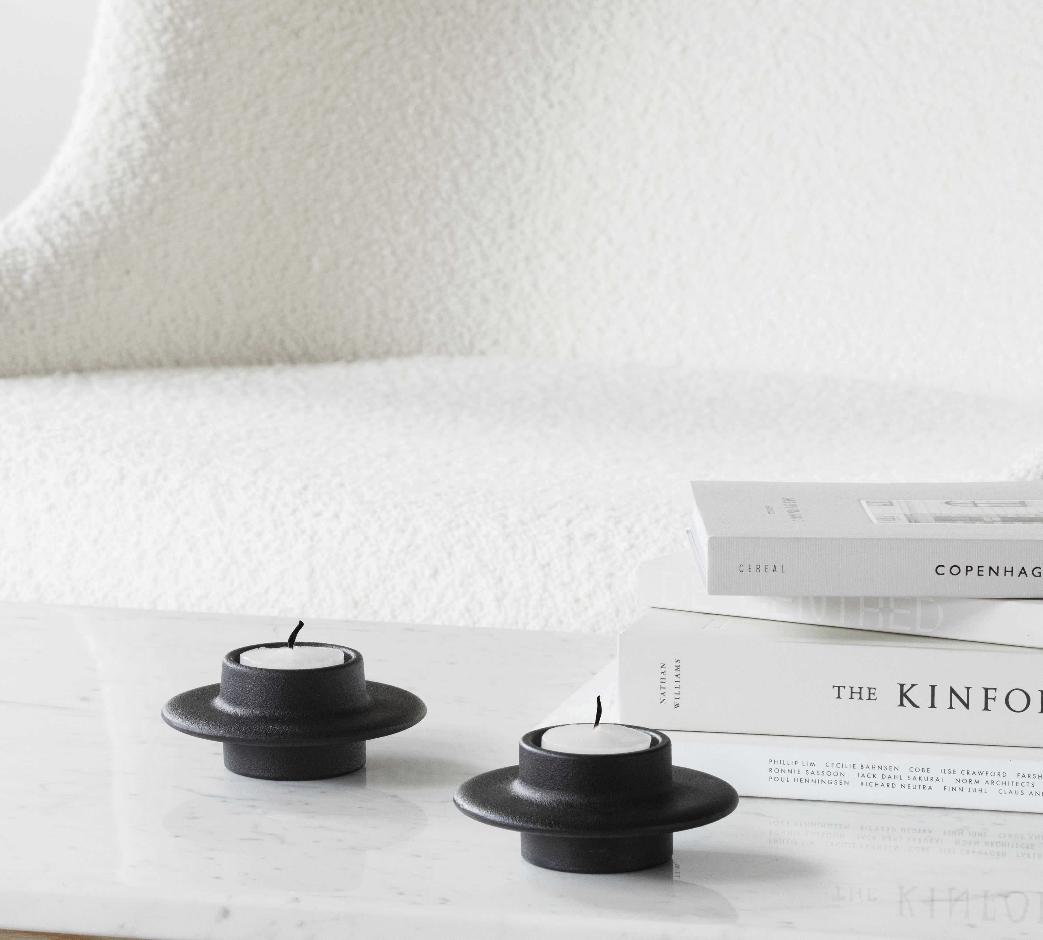 Teelichthalter HEIMA schwarze Gusseisen