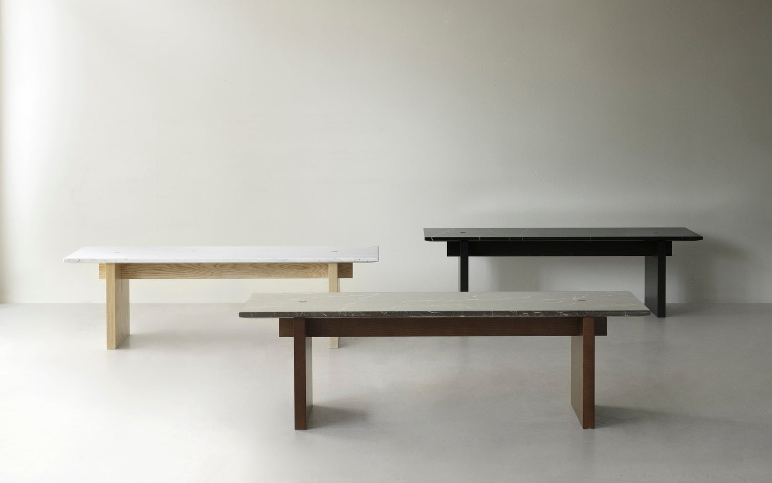 Solid dark brown coffee table