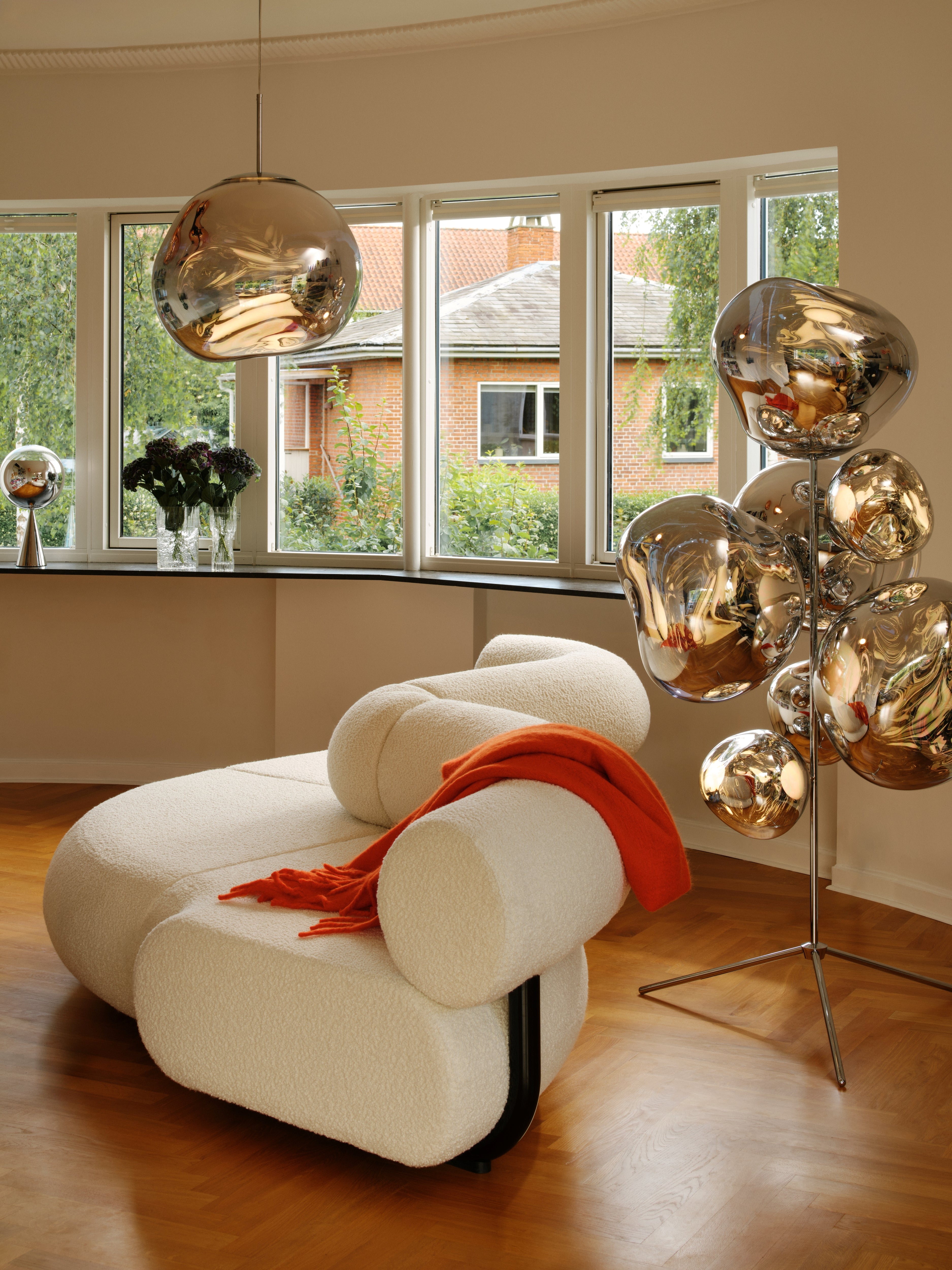 Vloerlamp MELT zilver