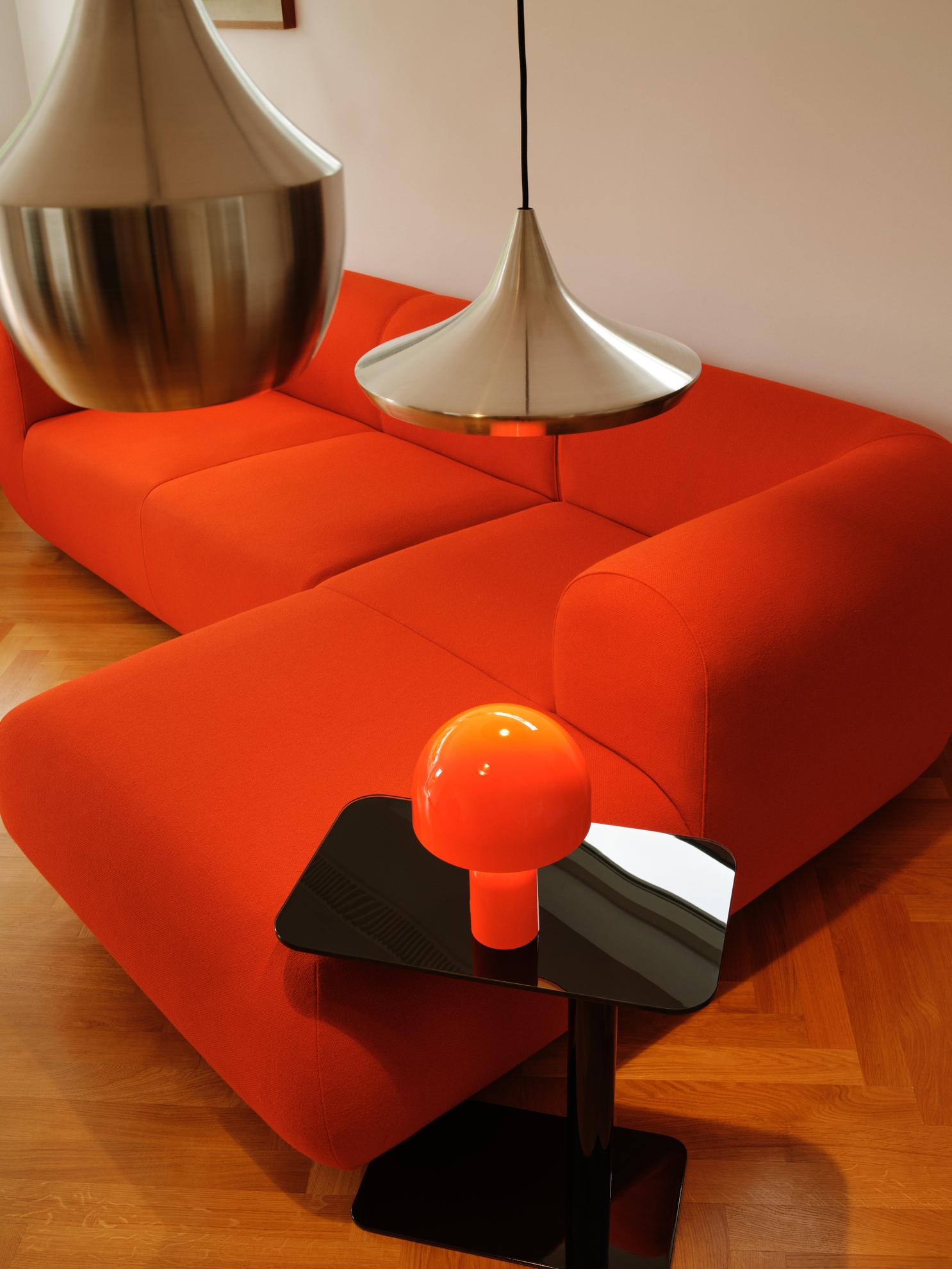 UNBEATEN WIDE silver pendant lamp