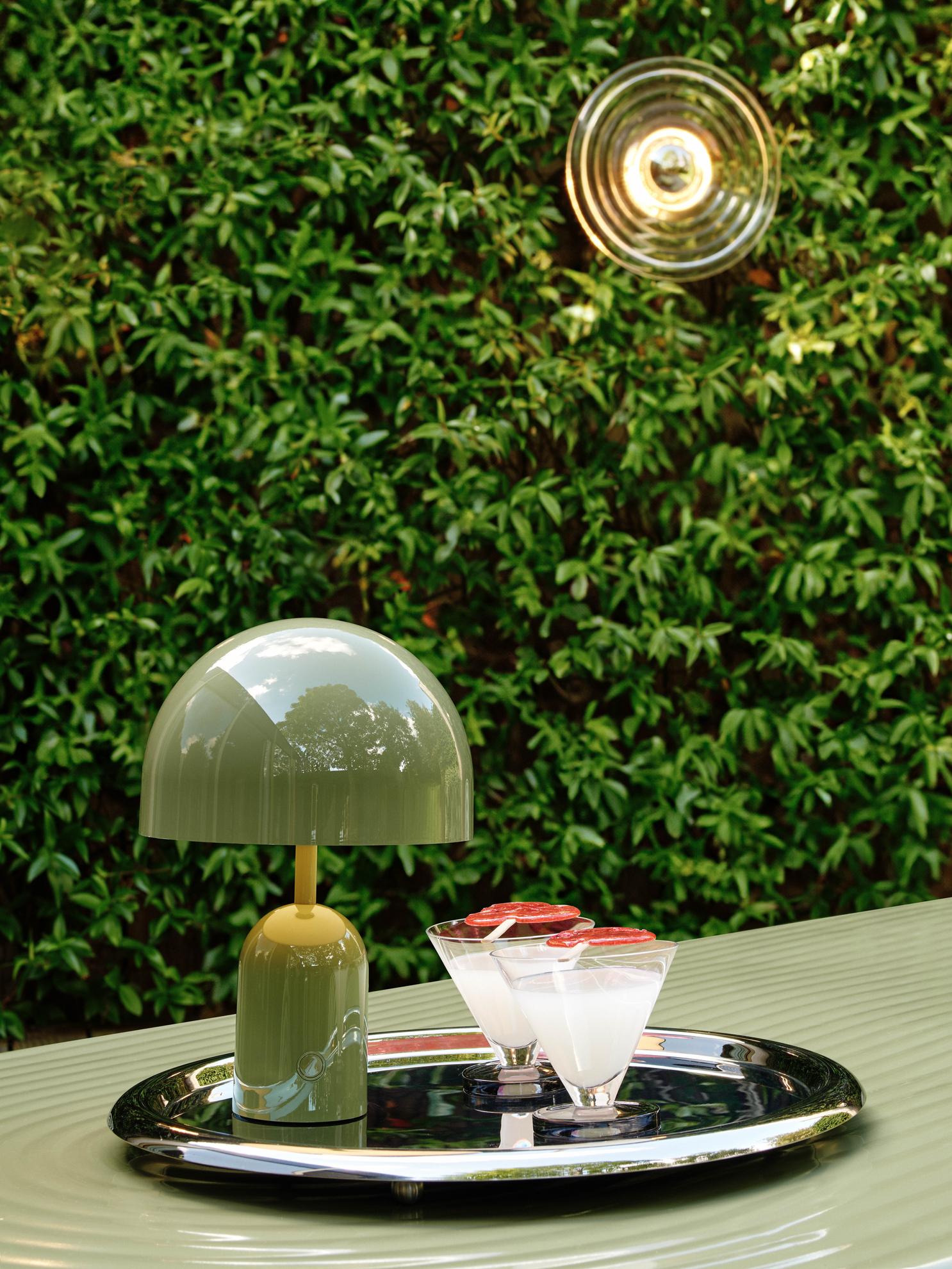 Portable table lamp BELL green