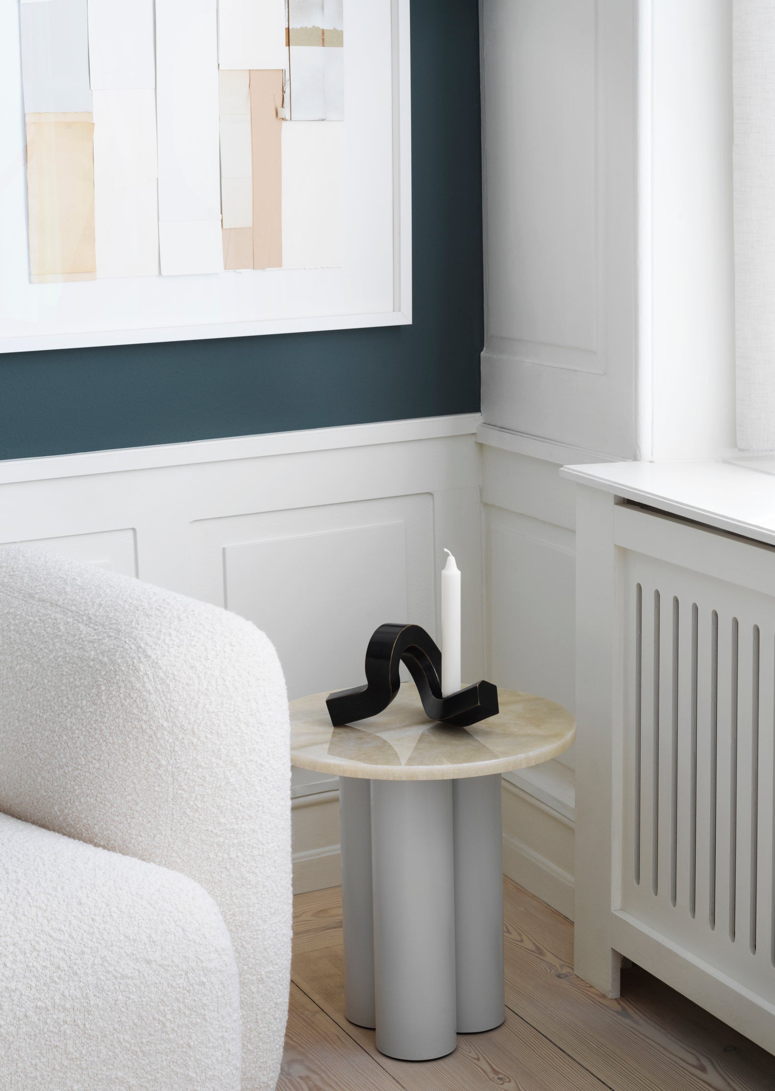 CROOKED ONE Candle Holder in Antiqued Brass