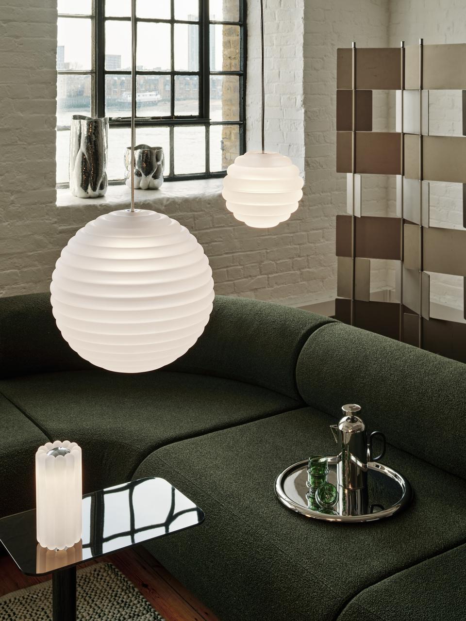 Lampa wisząca okrągła PRESS matowe szkło, marka Tom Dixon