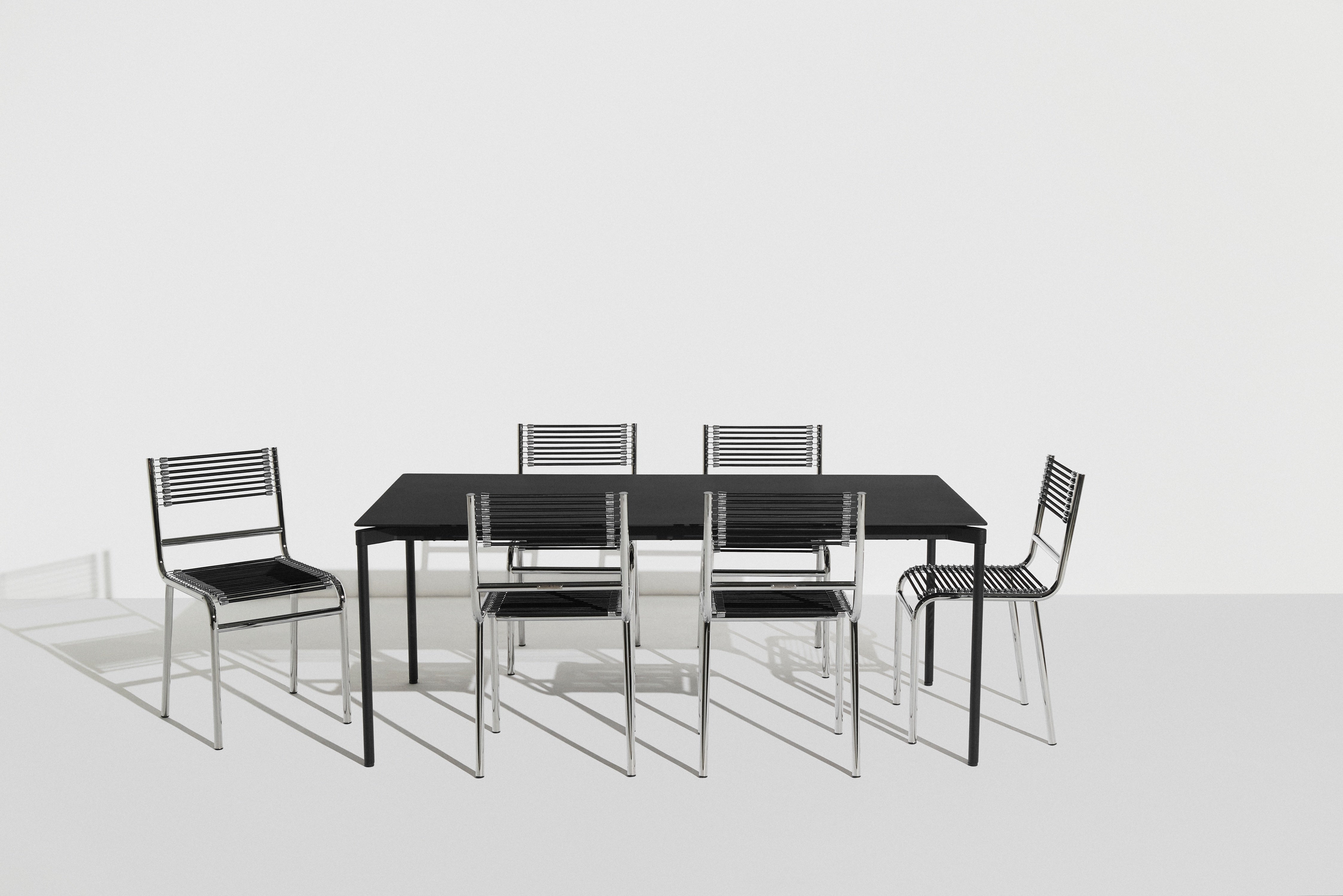 Stoel SANDOWS N°212 zwart met stalen basis