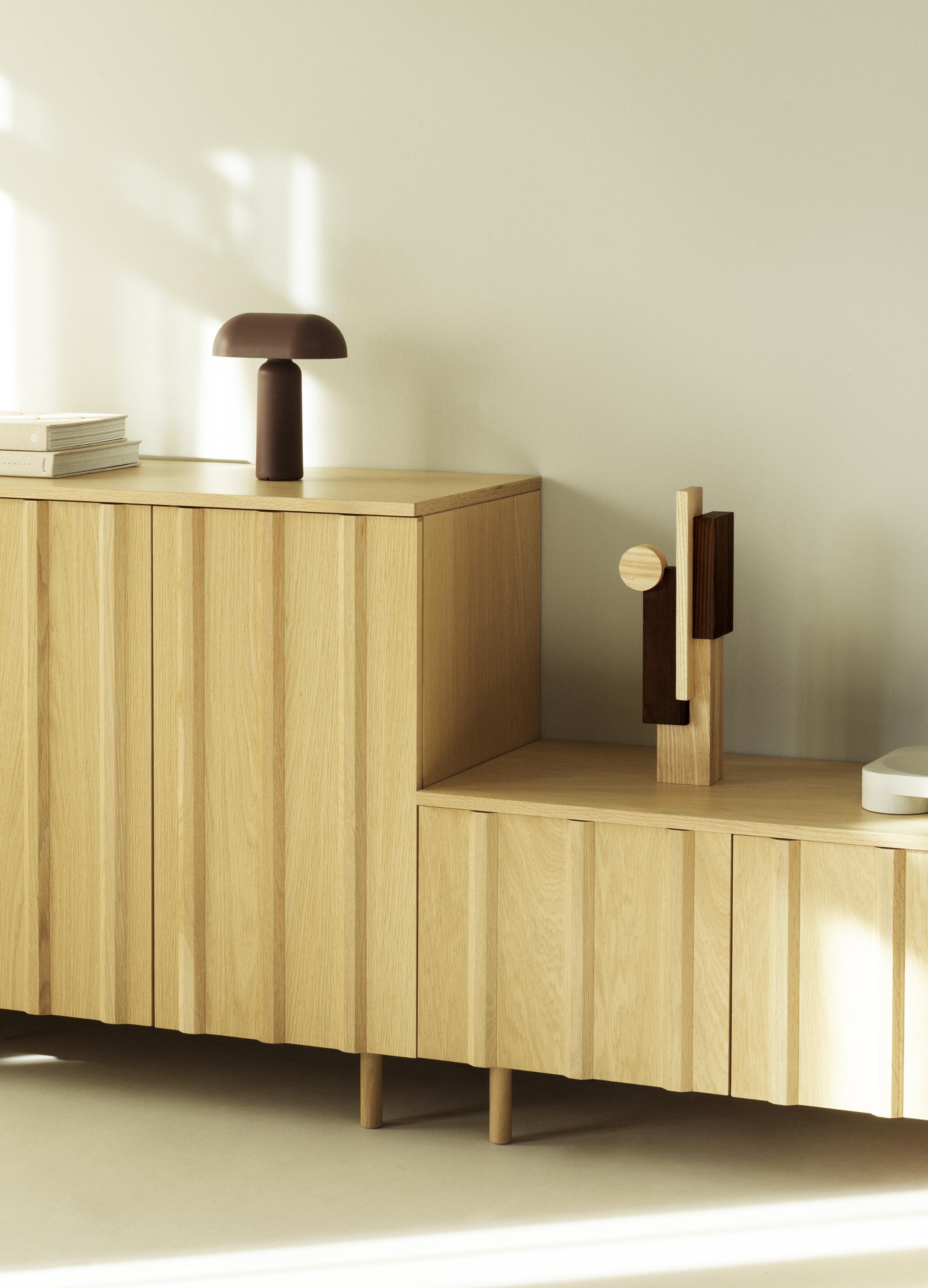 Draagbare lamp PORTA bruin