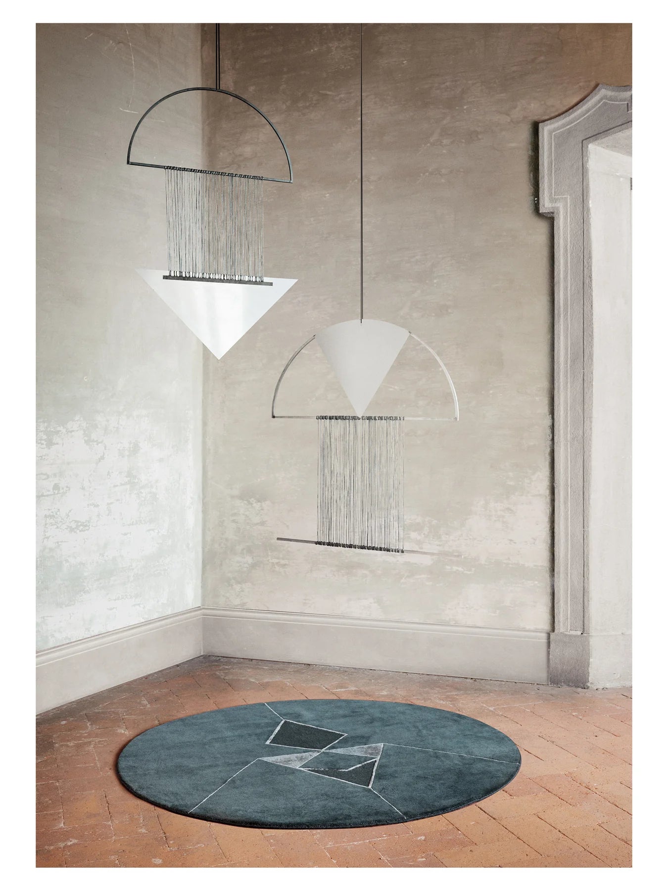 Ronde vloerkleed MACHIKO - GRANIET groen