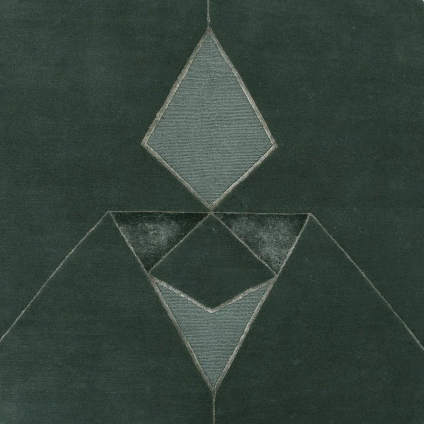 Ronde vloerkleed MACHIKO - GRANIET groen