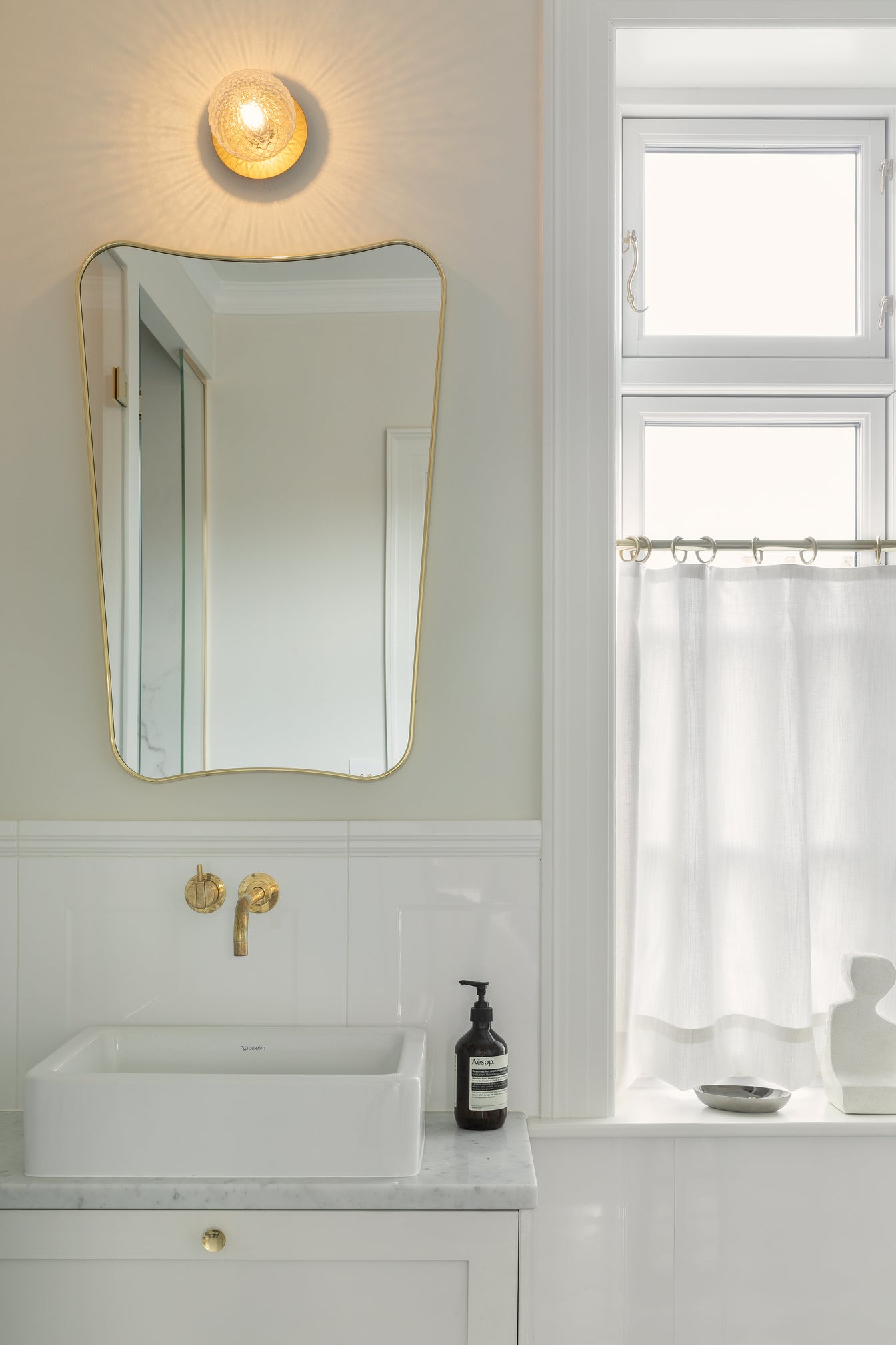 Inbouw wandlamp LIILA goud met transparant glas