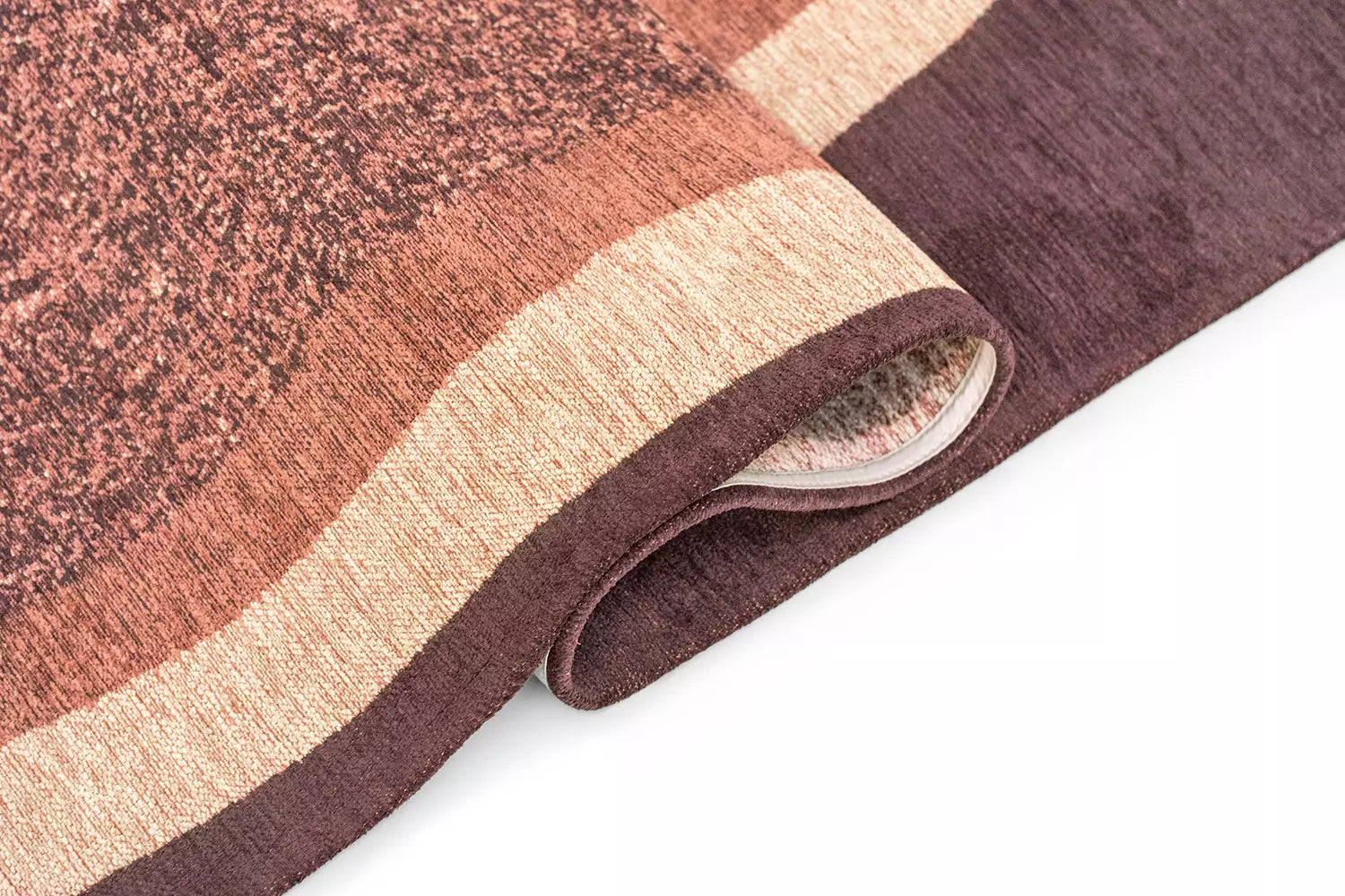 Vloerkleed MARBLE paars met roze en beige
